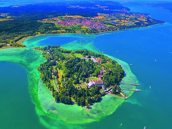 Die Insel Mainau von Oben