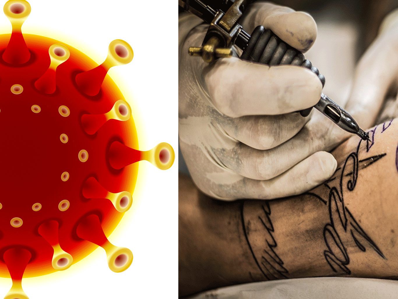 Corona-Tattoos um ein Zeichen zu setzen