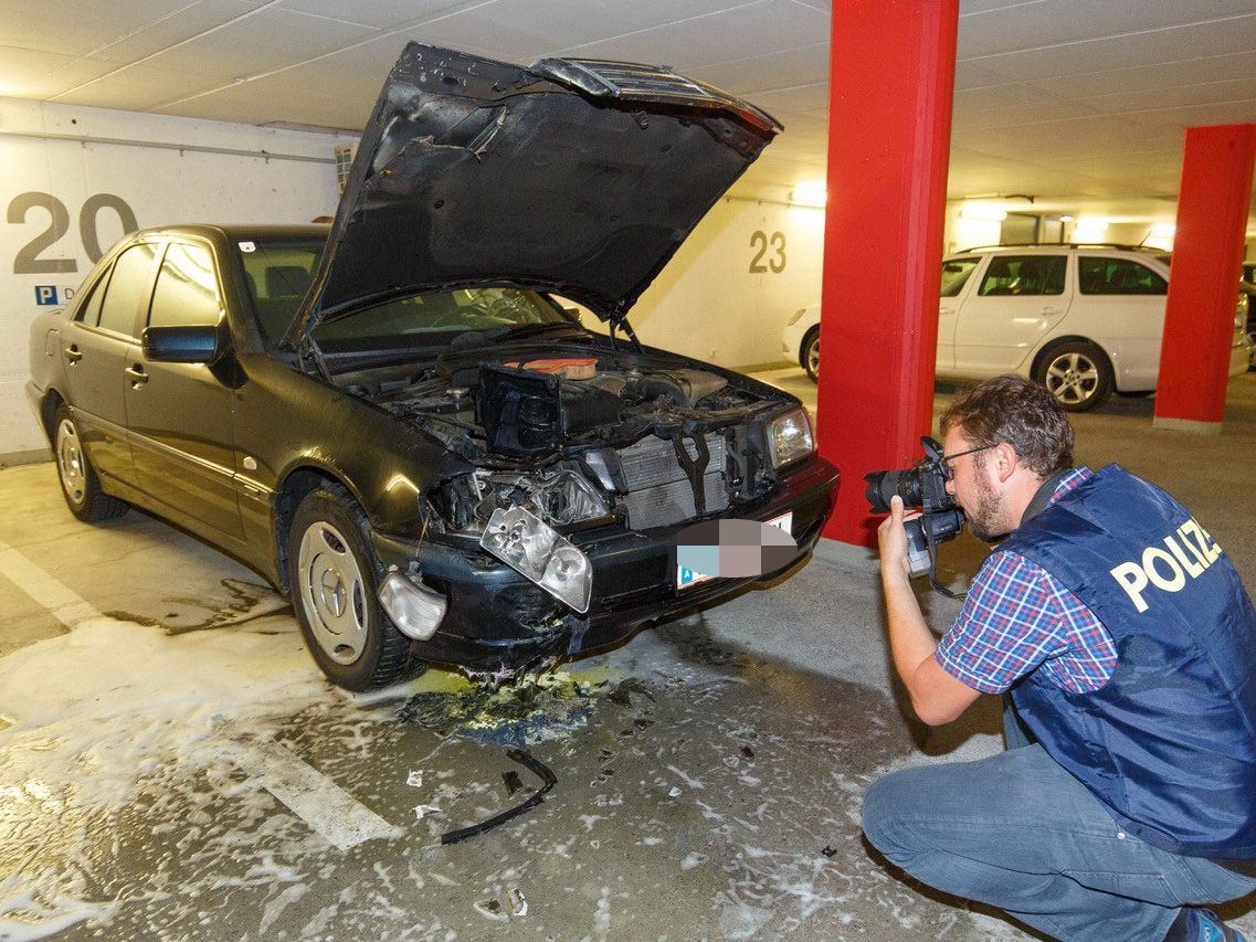 In der Rössle Park Garage brach am Donnerstag ein Brand aus.
