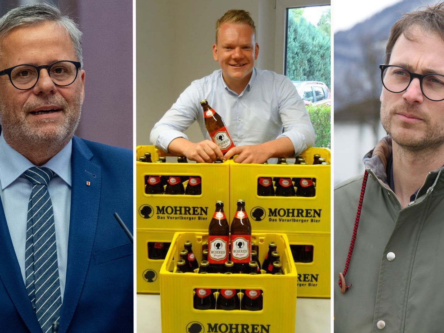 Von links nach rechts: Roland Frühstück (ÖVP), Christoph Bitschi (FPÖ) und Daniel Zadra (Grüne). Von links nach rechts: Roland Frühstück (ÖVP), Christoph Bitschi (FPÖ) und Daniel Zadra (Grüne).