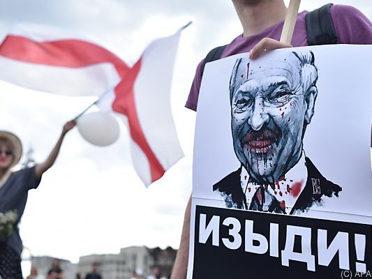 Staatschef Lukaschenko bei Demonstranten in Minsk unbeliebt Staatschef Lukaschenko bei Demonstranten in Minsk unbeliebt