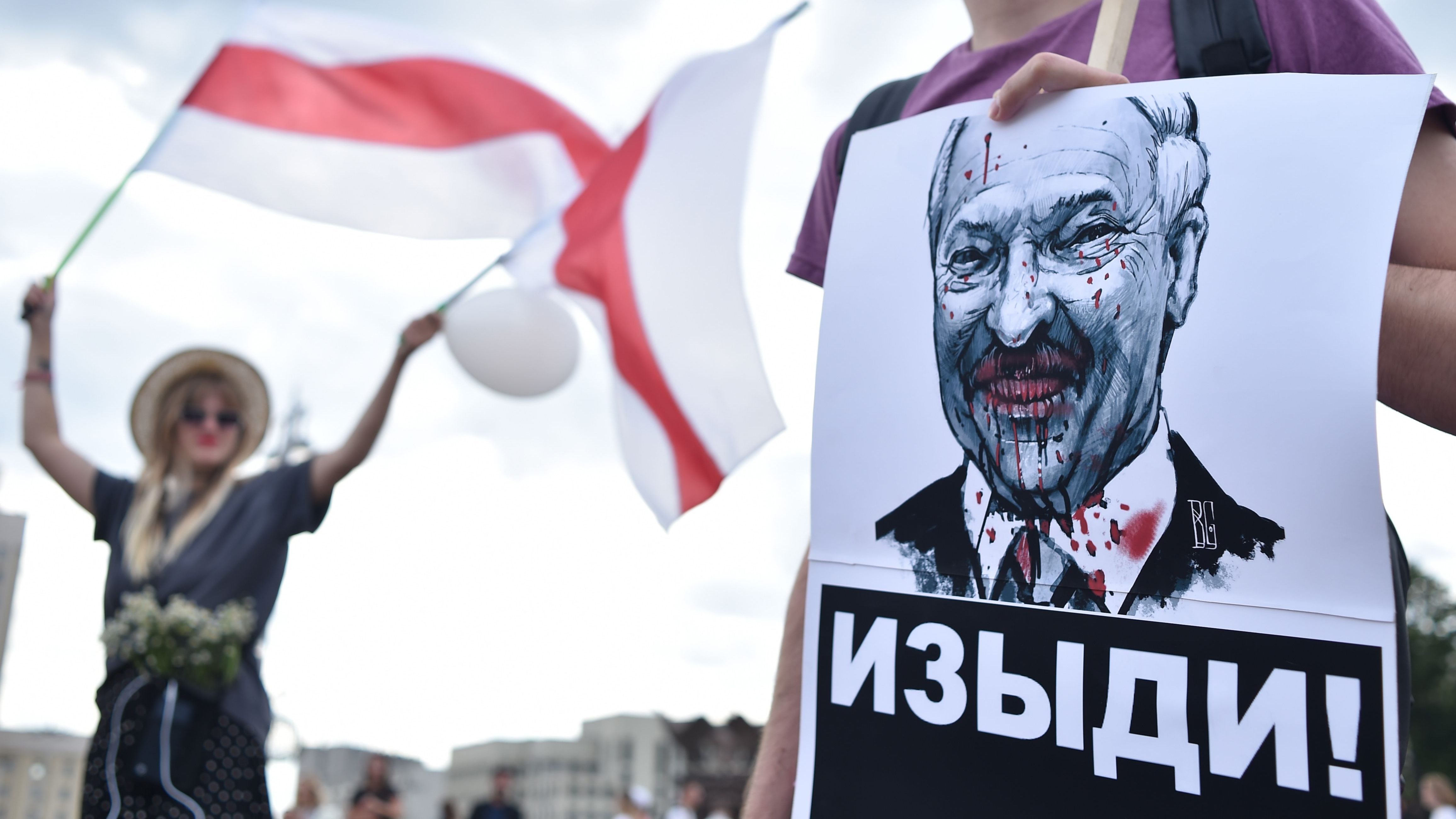 In Wien demonstrierten am Freitag rund 300 Personen gegen die Missstände in Weißrussland.