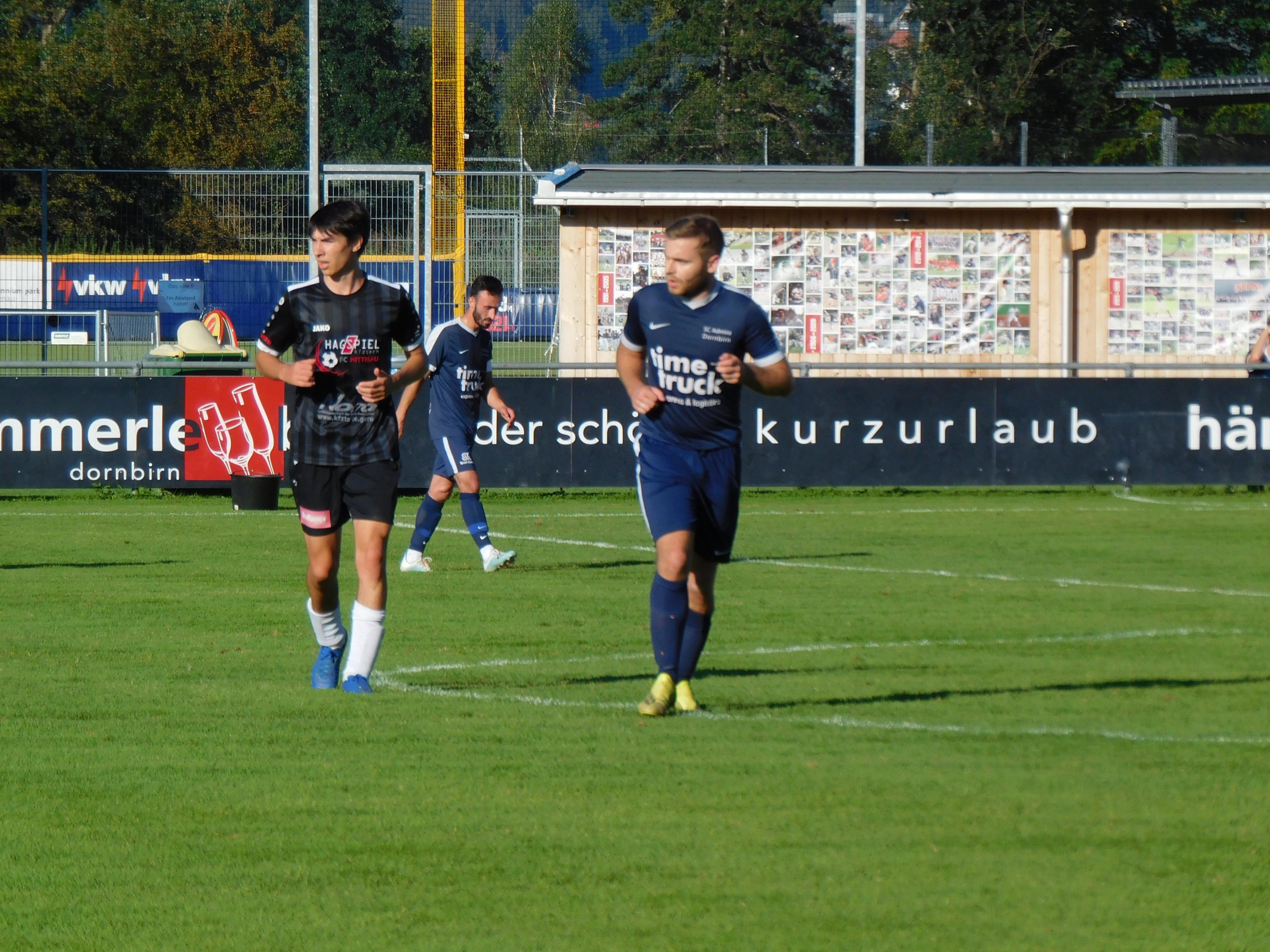 Das 1b Team der Admira unterlag dem FC Hittisau nach tollem Spiel
