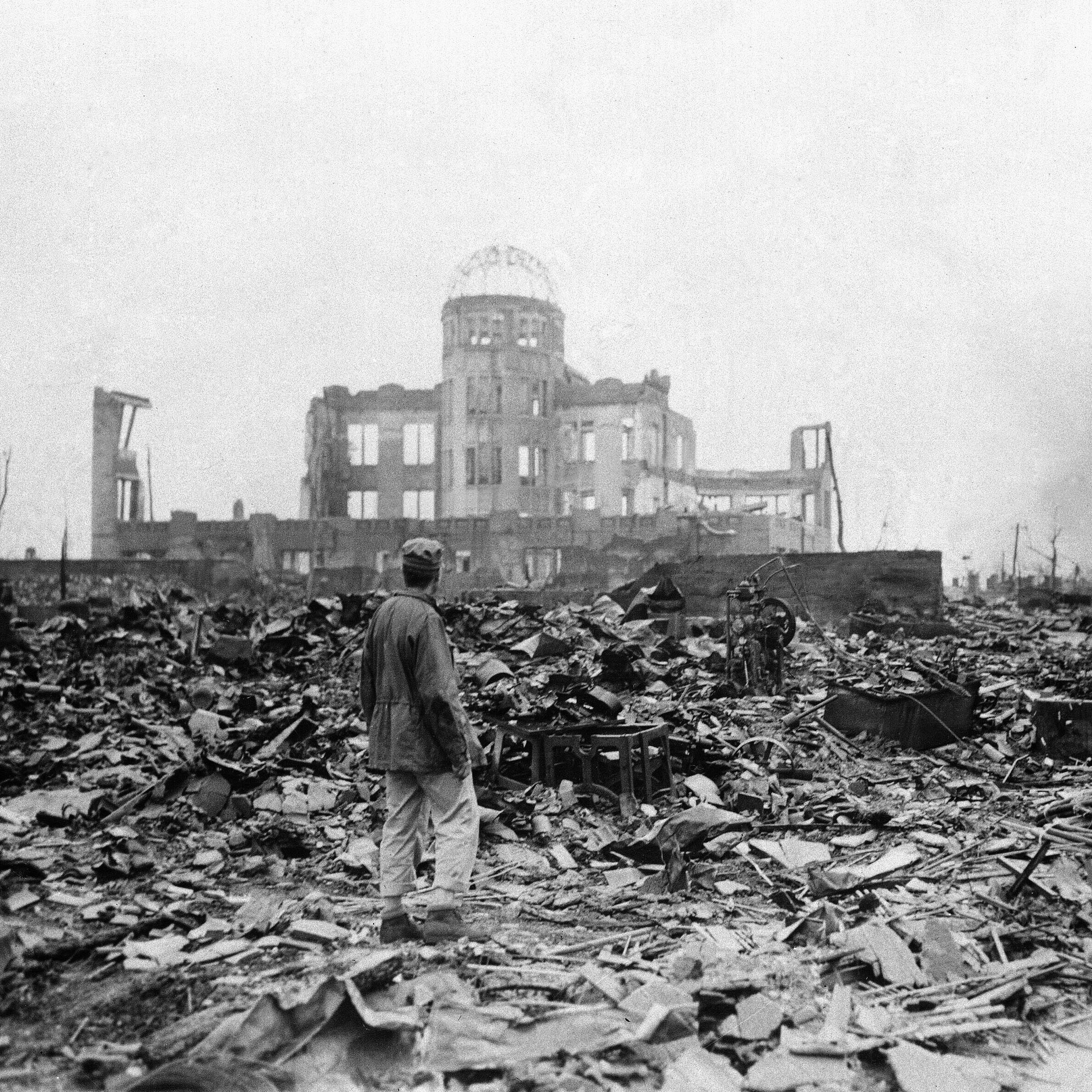 Hiroshima, einen Monat nach dem Abwurf der Atombombe im Jahr 1945.