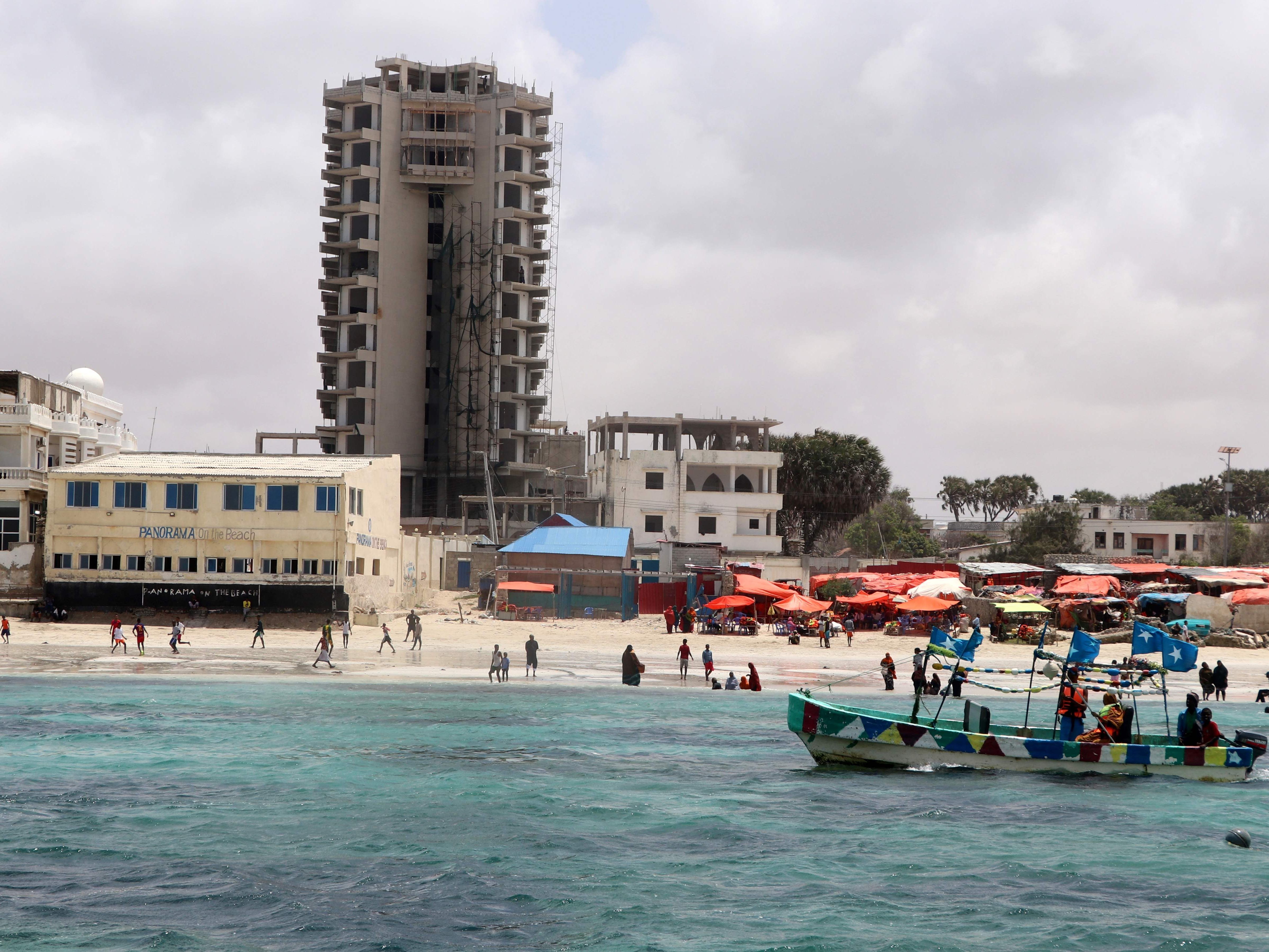 Mogadischu Lido Beach - das Hotel ist auf diesem Foto nicht zu sehen Mogadischu Lido Beach - das Hotel ist auf diesem Foto nicht zu sehen