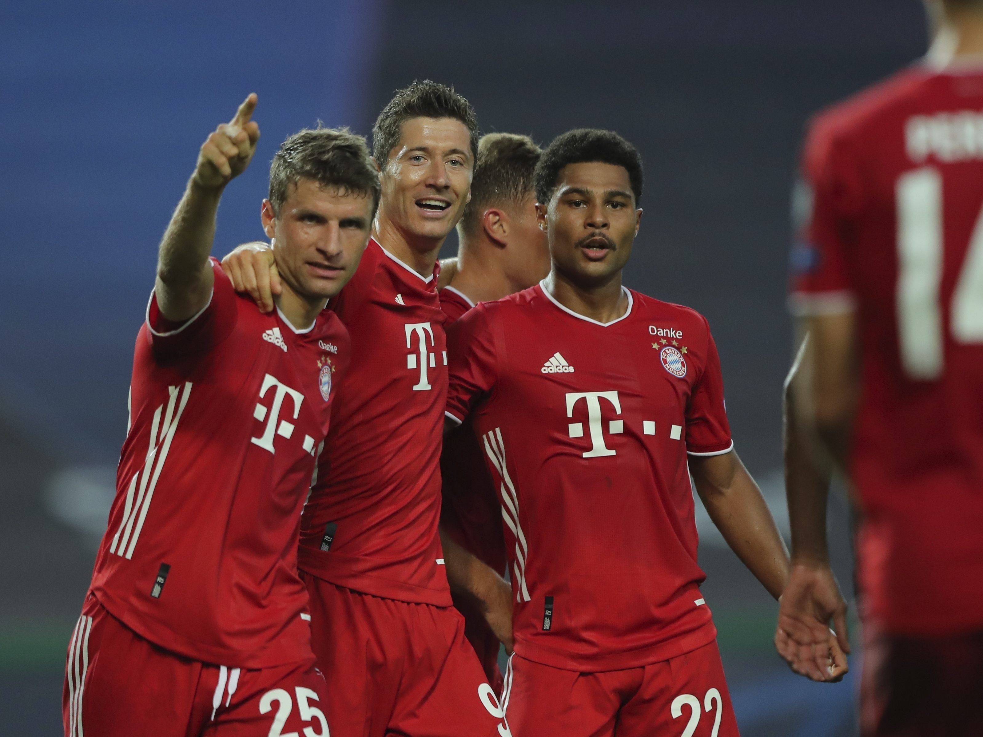 Müller, Lewandowski und Gnabry stehen mit den Bayern im Finale der Champions League.