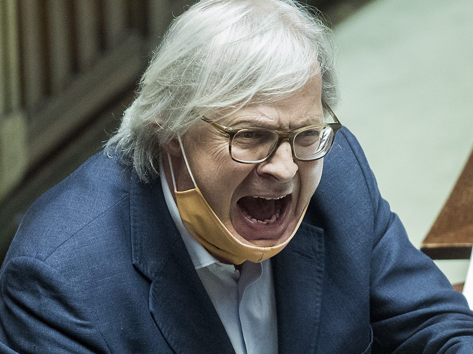 Vittorio Sgarbi ist einer der schärfsten Kritiker der Corona-Maßnahmen in Italien. Vittorio Sgarbi ist einer der schärfsten Kritiker der Corona-Maßnahmen in Italien.