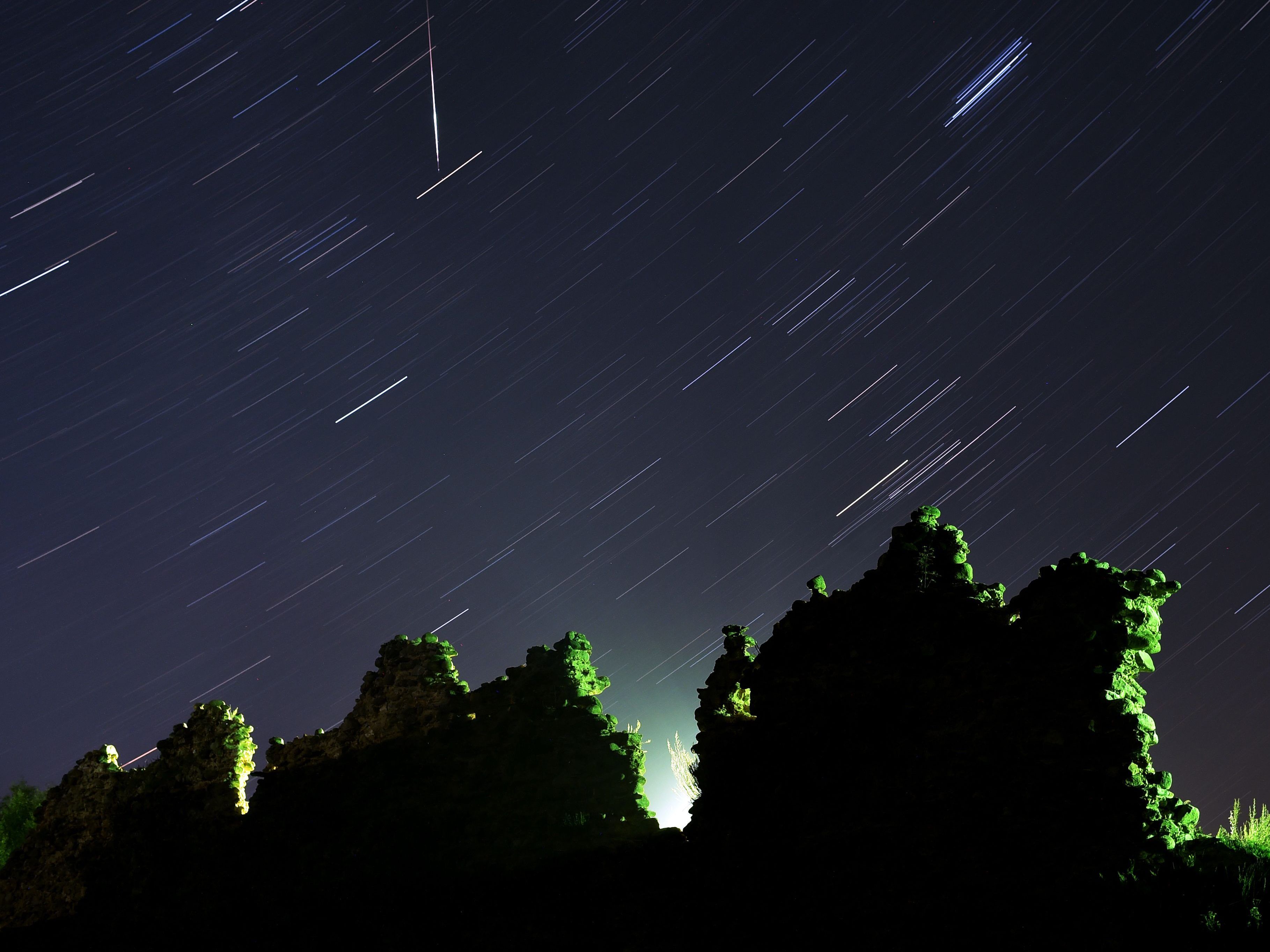 So sahen die Sternschnuppen der Perseiden (Meteorstrom) 2019 in Nevada aus. So sahen die Sternschnuppen der Perseiden (Meteorstrom) 2019 in Nevada aus.