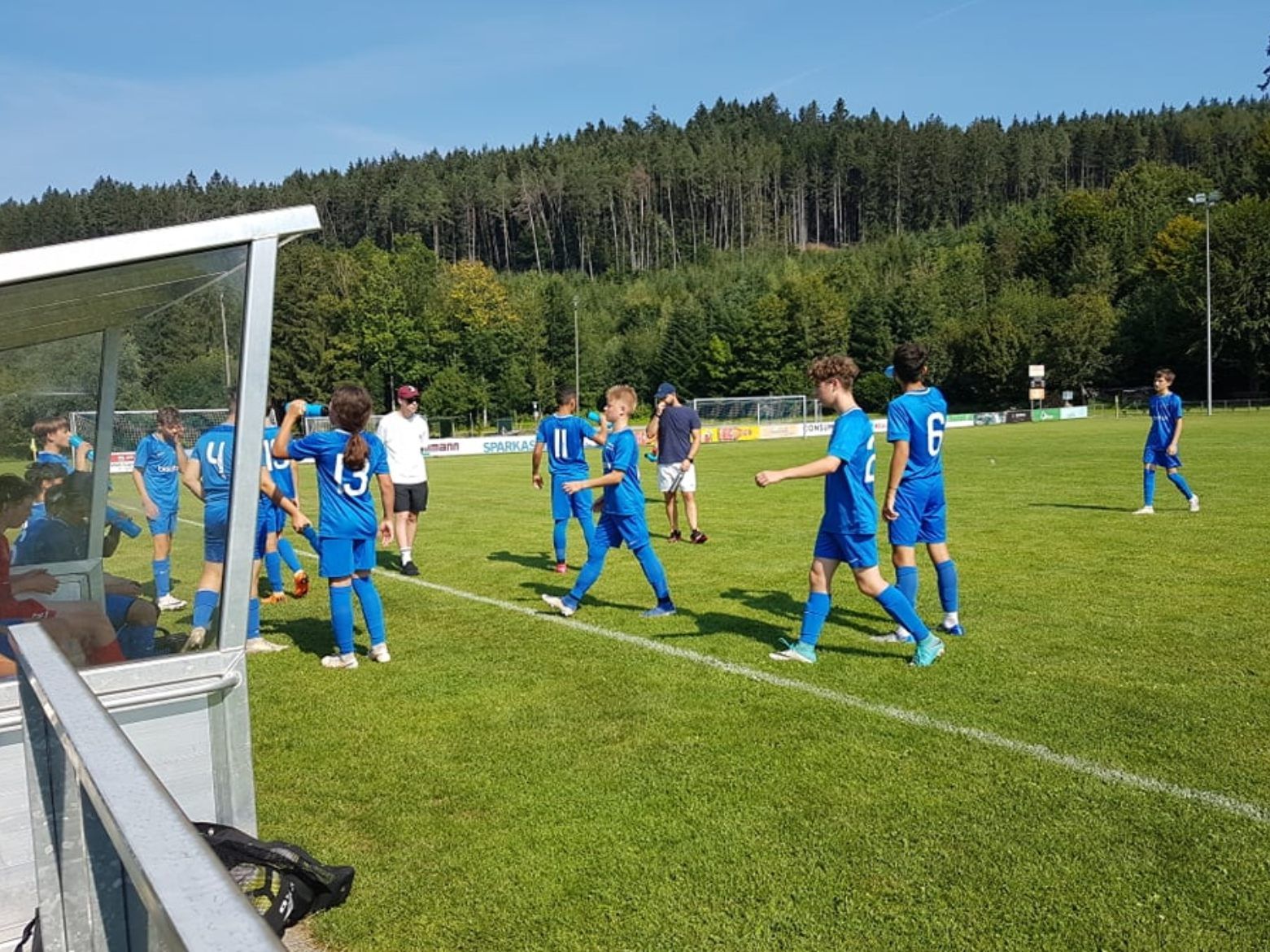 Das U16 Team der Admira beim ersten Testspiel in Göfis