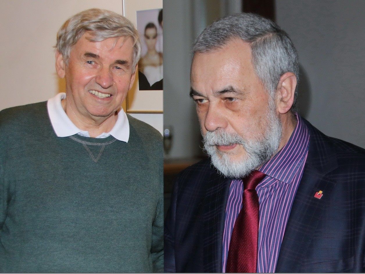 Luggi Knobel (l.) und Willibald Schmidt stellen Bilder in Feldkirch aus