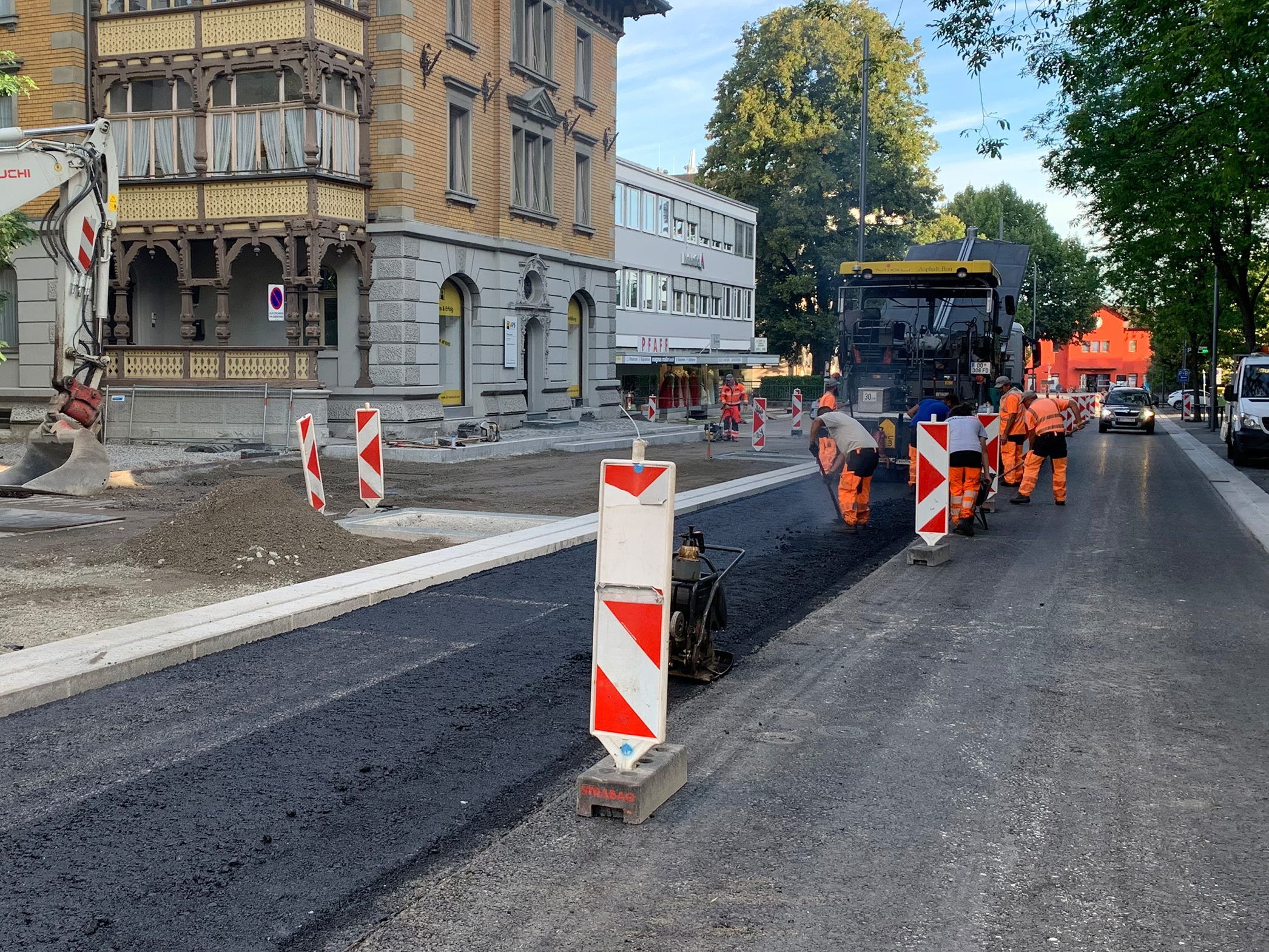 Dornbirner Bahnhofstraße wird kommende Woche fertig gestellt. Dornbirner Bahnhofstraße wird kommende Woche fertig gestellt.