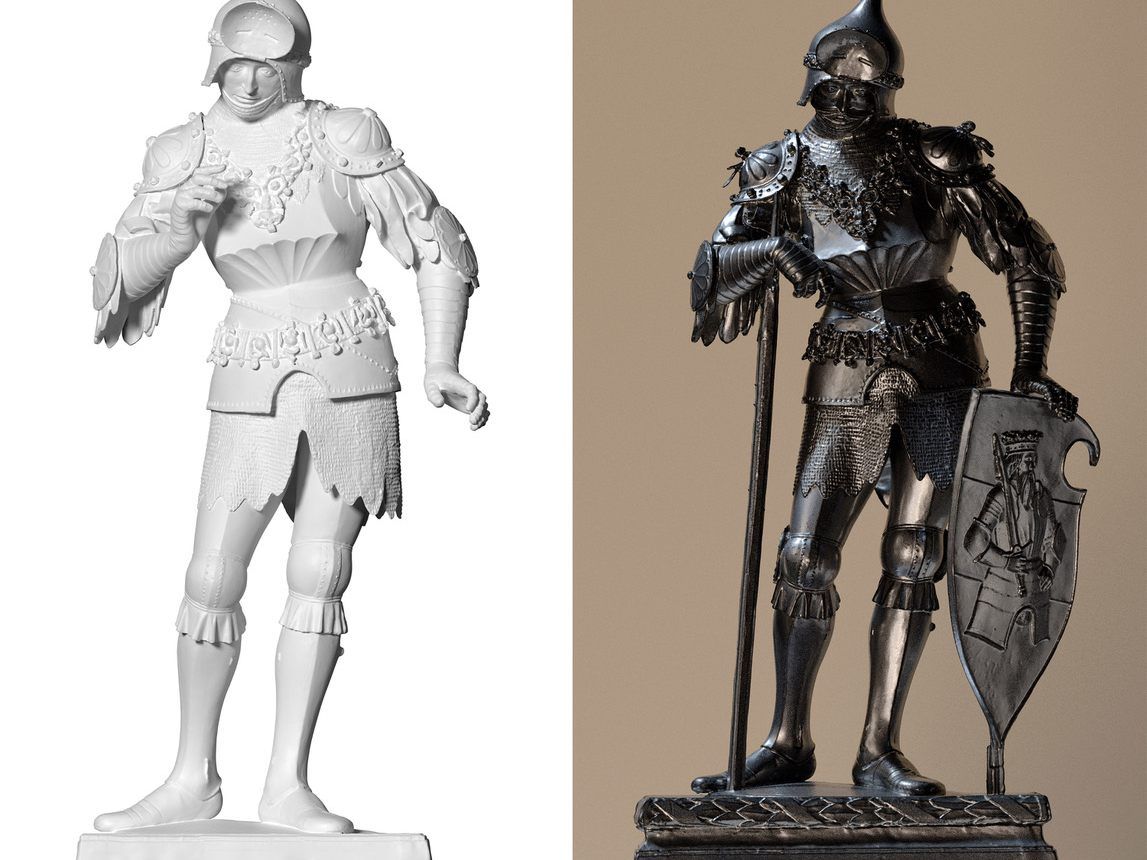 Larics »Standbild«, eine modifizierte, im 3D-Drucker geschaffene Skulptur des Königs Theoderich von 1513 ist ab Samstag, 26. September, in der Johanniterkirche Feldkirch zu sehen.
