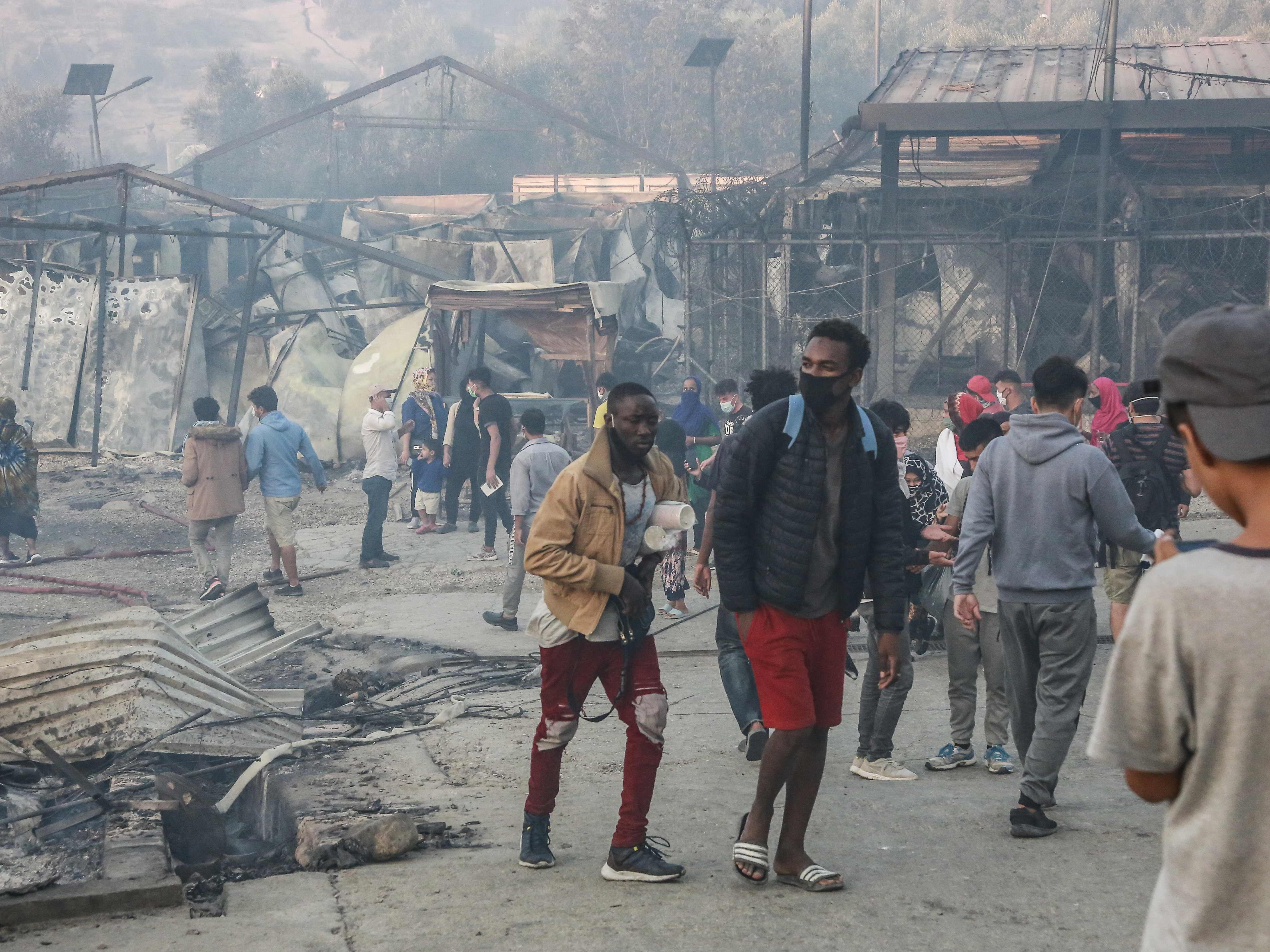Die griechische Regierung vermutet organisierte Brandstiftung.