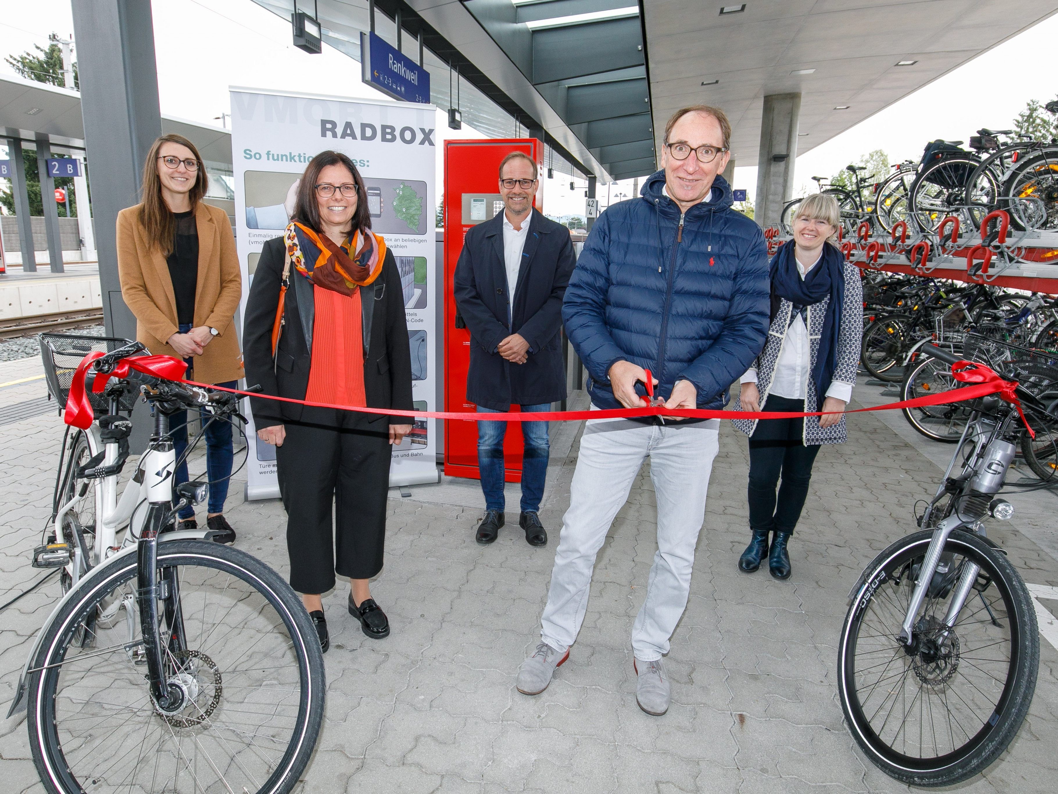 Die Präsentation der neuen Radboxen in Rankweil. Die Präsentation der neuen Radboxen in Rankweil.