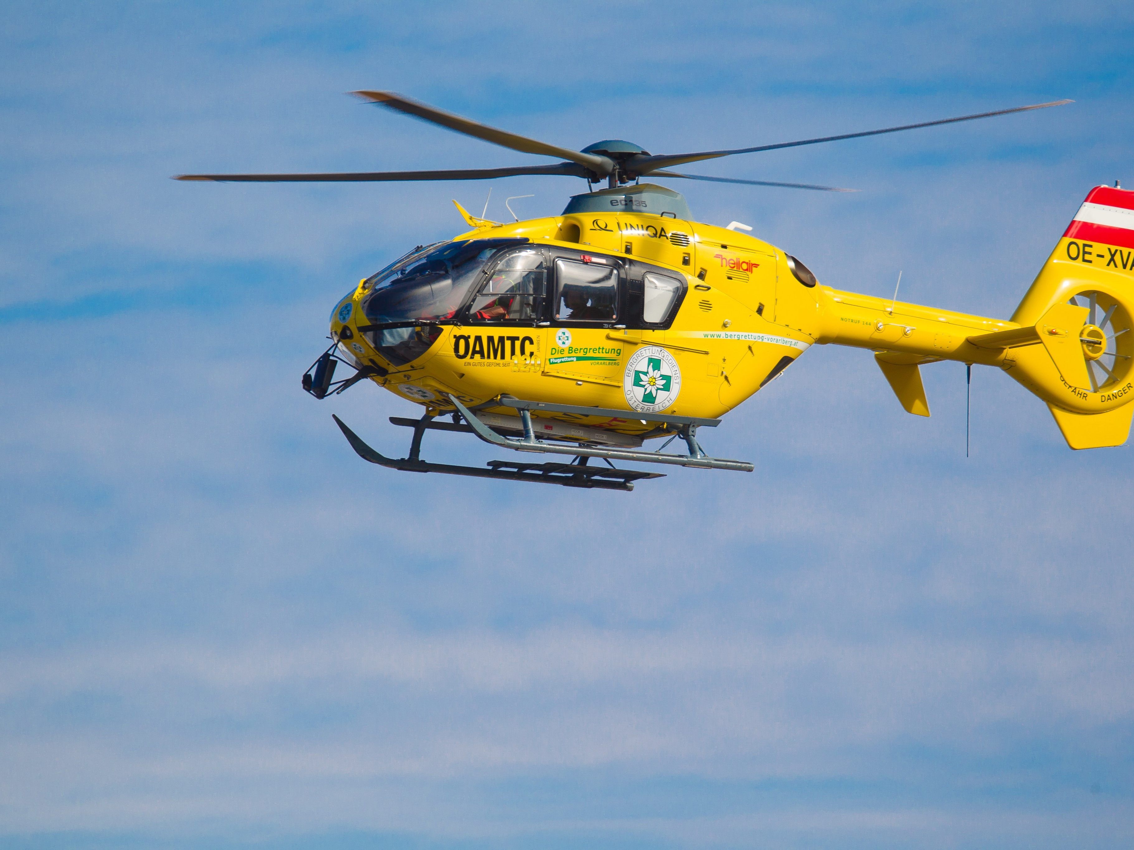 Der Verletzte musste mittels Hubschrauber gerettet werden.