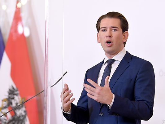 Bundeskanzler Sebastian Kurz bei einer PK