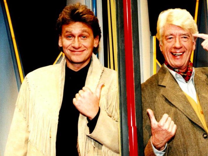 Rainhard Fenrich mit Rudi Carrell (1934-2006).