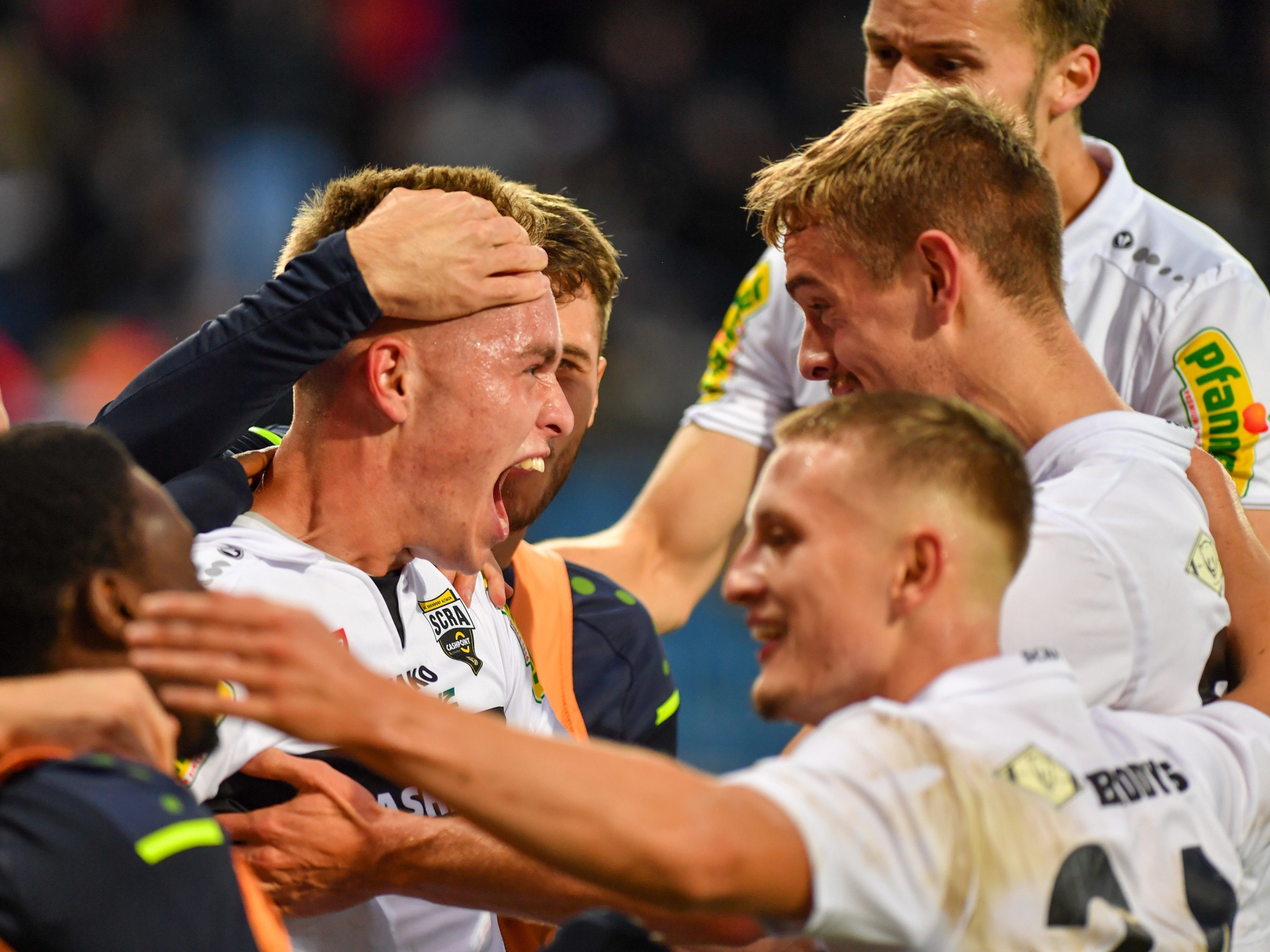 Der Jubel über den ersten Saisonsieg war beim Altacher Team natürlich groß. Der Jubel über den ersten Saisonsieg war beim Altacher Team natürlich groß.