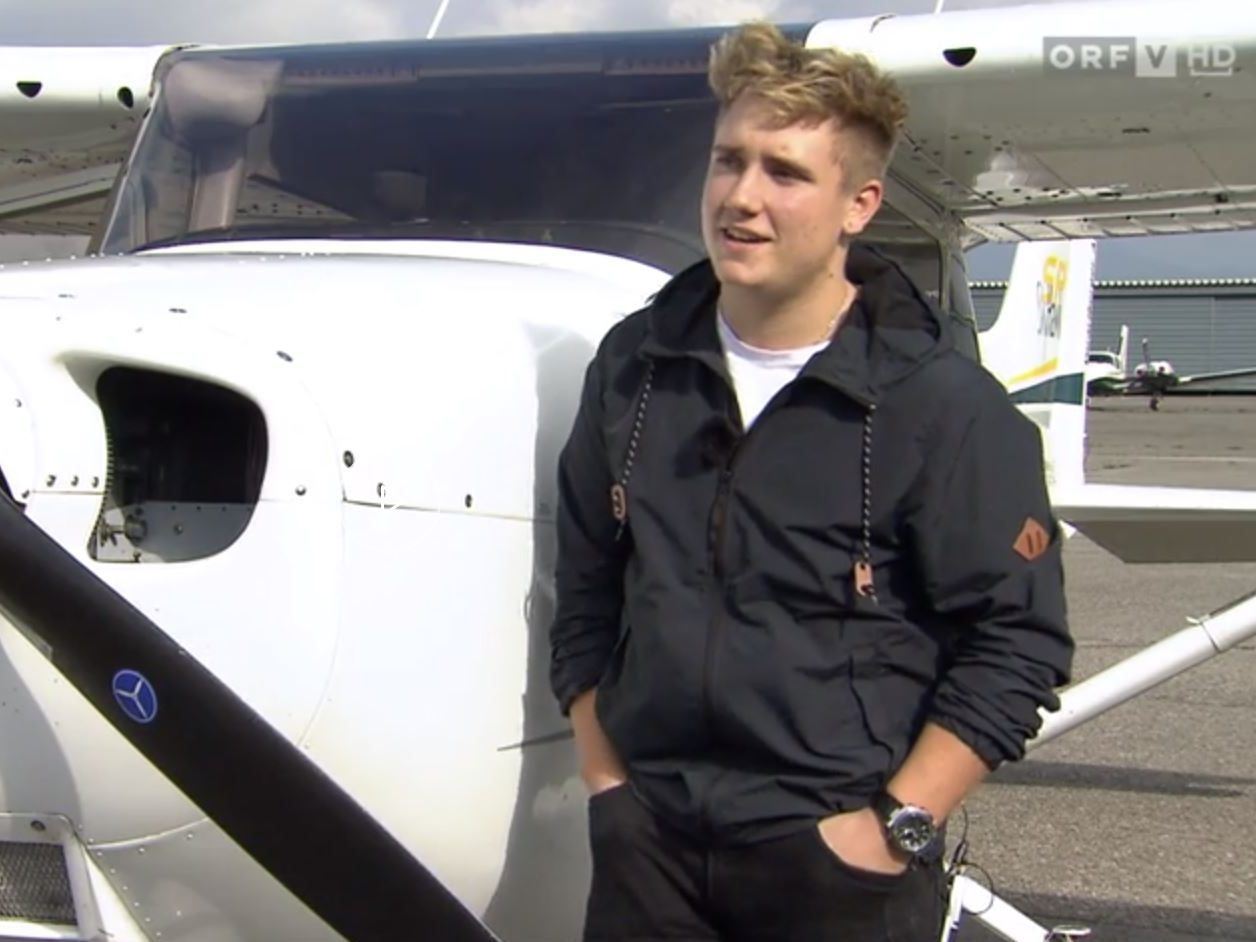 Moritz Gritsch aus Hohenems, der jüngste Pilot Österreichs.