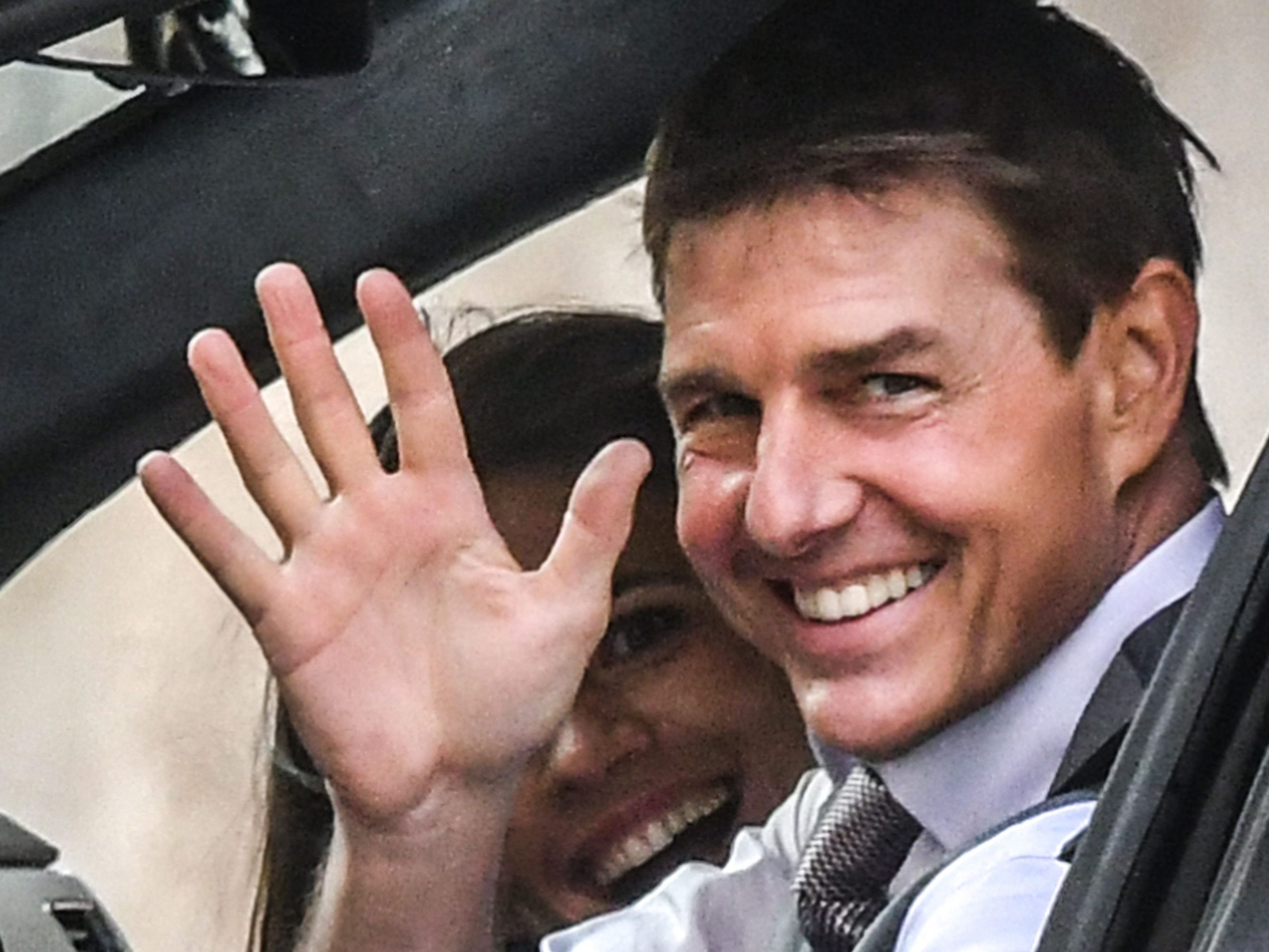 Tom Cruise bei Dreharbeiten in Rom. Der Superstar macht seine Stunts am liebsten selbst.