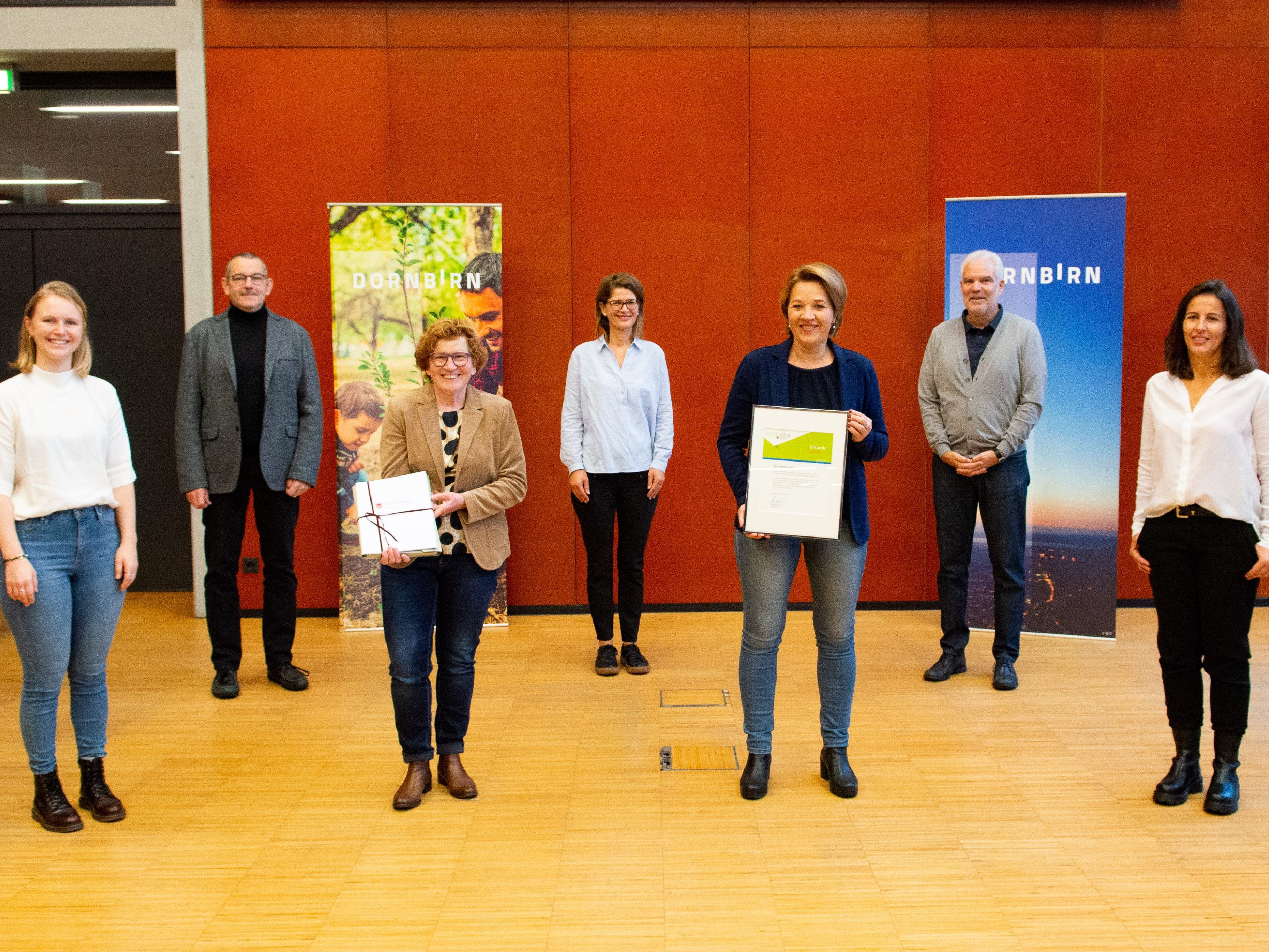 Gütesiegel-Überreichung an die Stadt Dornbirn.