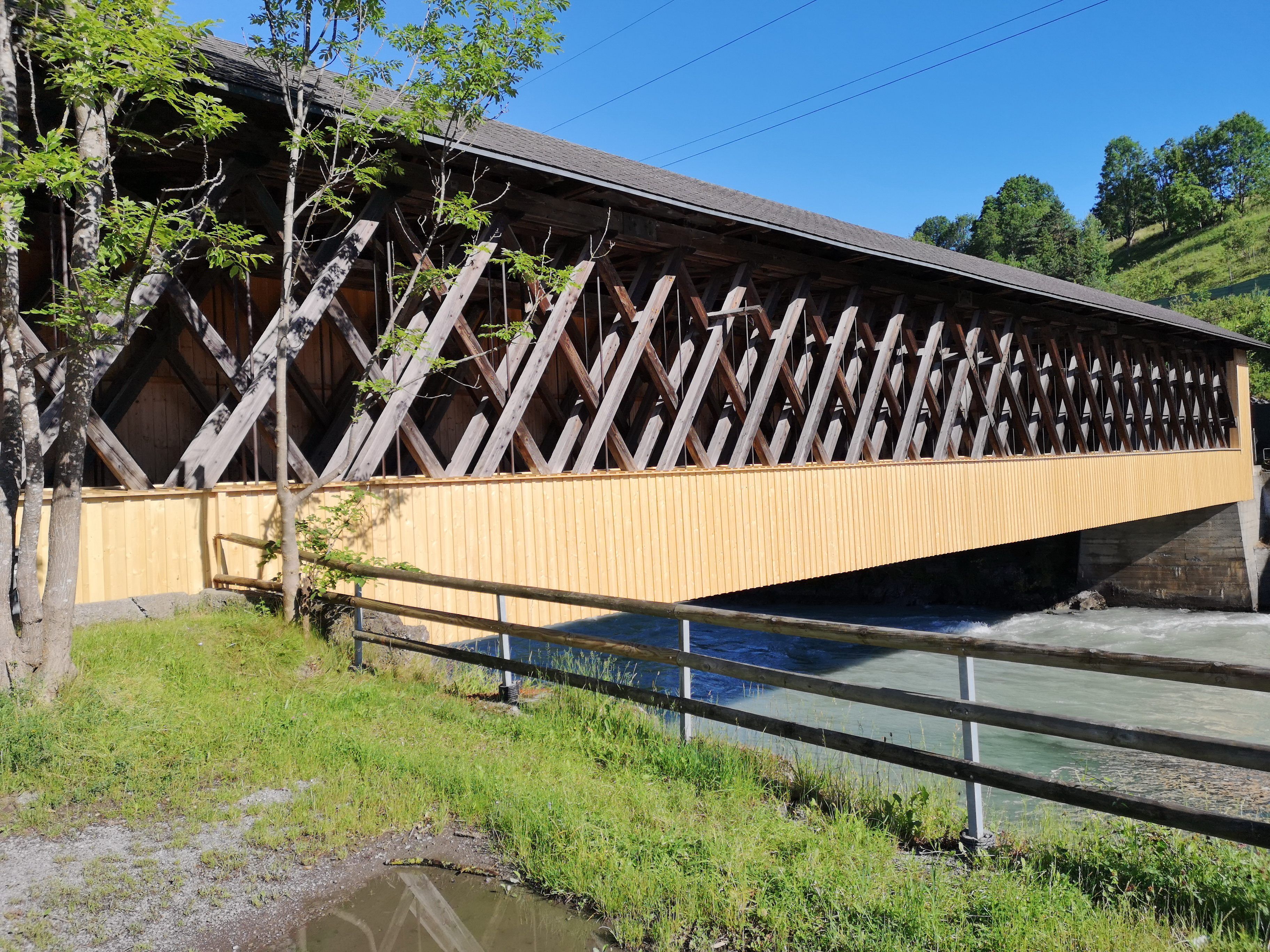 Die Holzbrücke wurde saniert Die Holzbrücke wurde saniert