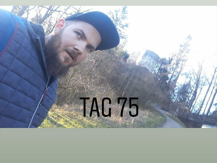 Erik Winkler am 75. Tag seines Schlossberg-Projekts 2020.