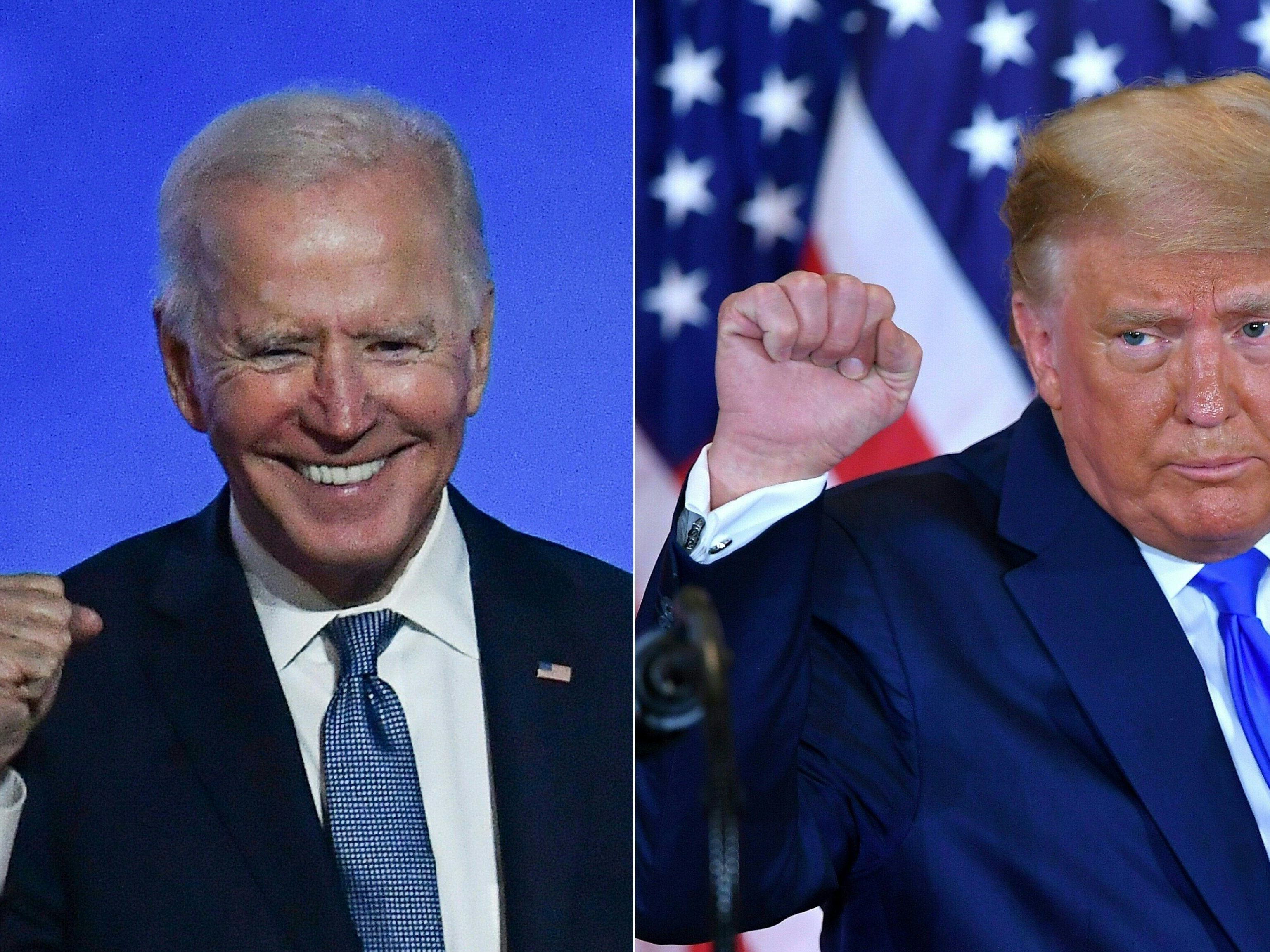 Joe Biden gegen Donald Trump.