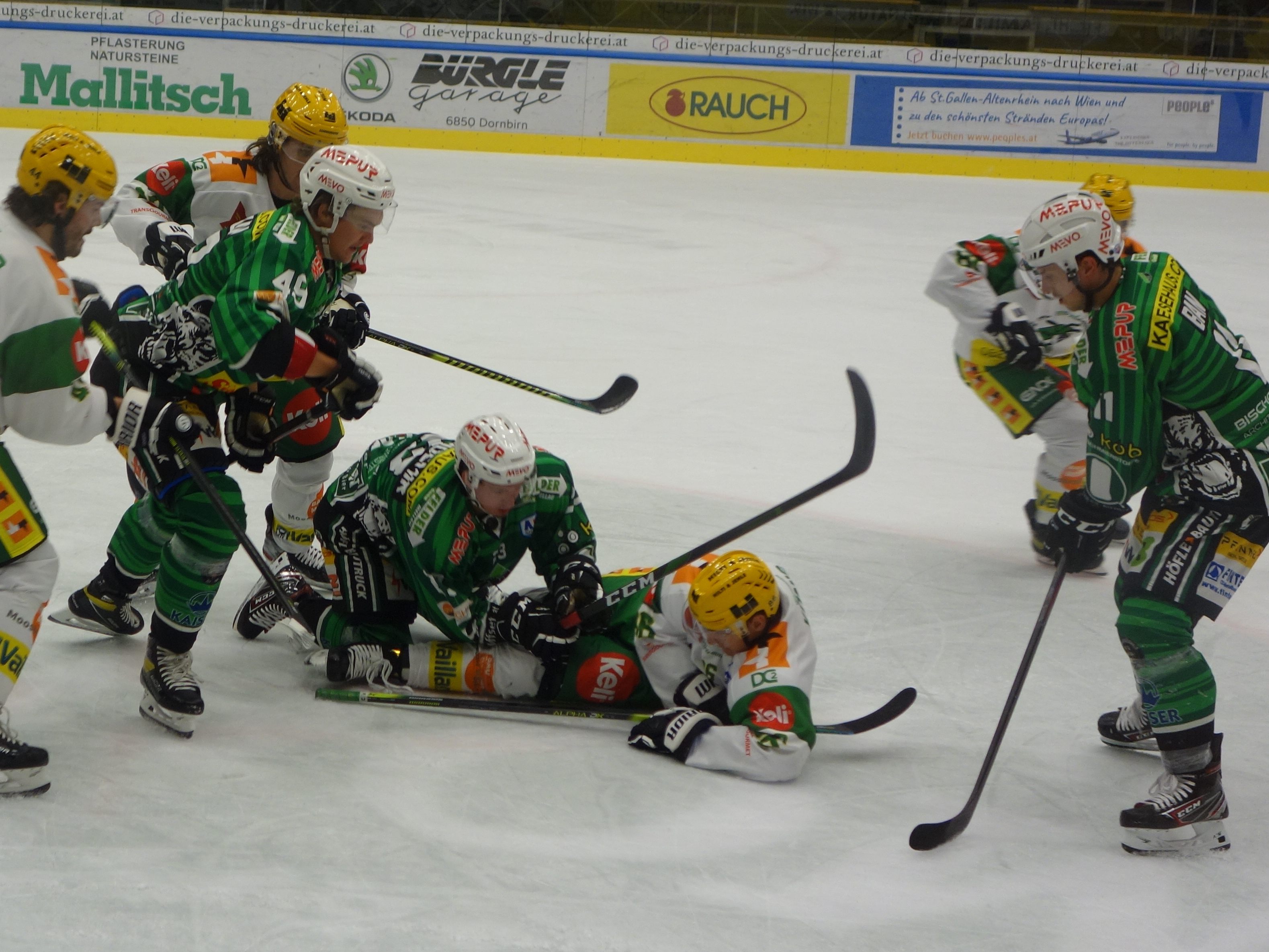 Die Partie gegen den EHC Lustenau war ein Kampf auf Biegen und Brechen.
