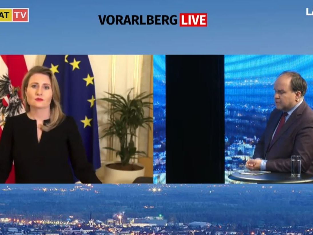 Integrationsministerin Susanne Raab war am Mittwoch zu Gast in "Vorarlberg live". Integrationsministerin Susanne Raab war am Mittwoch zu Gast in "Vorarlberg live".