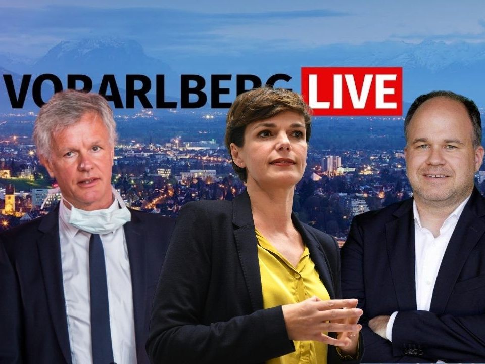 Gerald Fleisch und Pamela Rendi-Wagner bei "Vorarlberg Live". Gerald Fleisch und Pamela Rendi-Wagner bei "Vorarlberg Live".