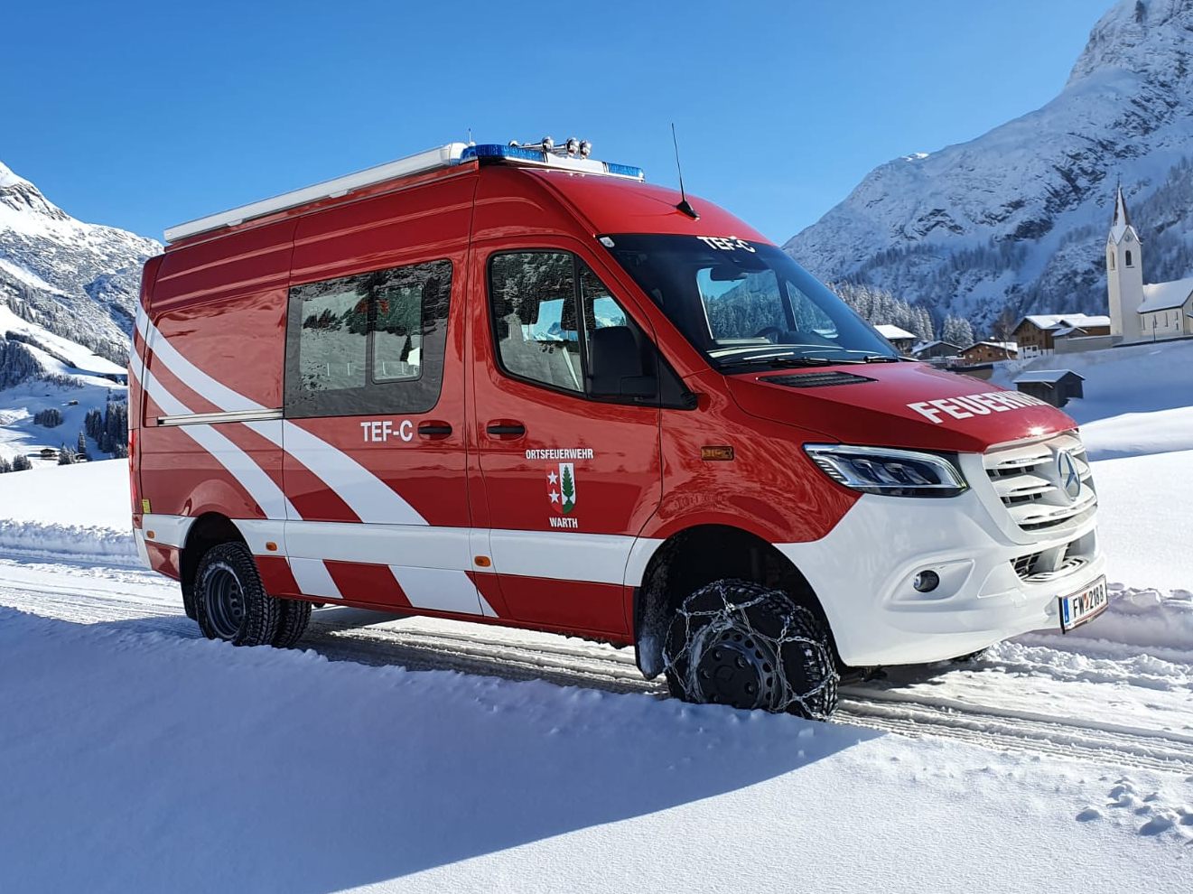 Das neue Tunneleinsatzfahrzeug der Feuerwehr Warth