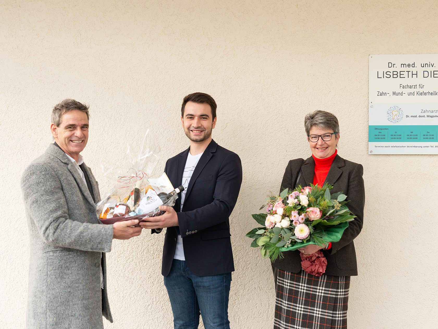 Bgm. Peter Böhler, Dr. Aydiev und Lisbeth Diem.