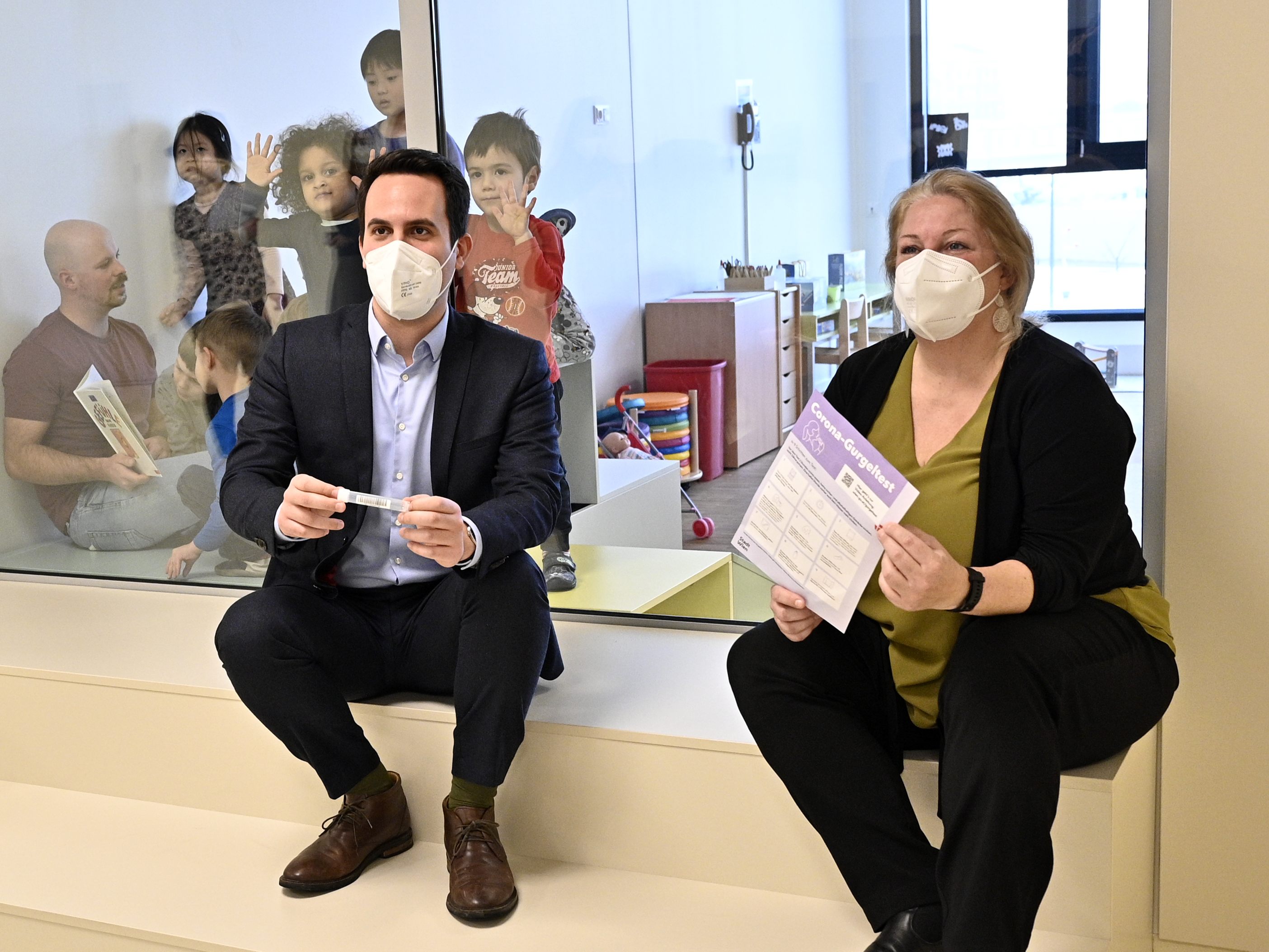 Seit Montag werden in Wiener Kindergärten Schnelltests durchgeführt.