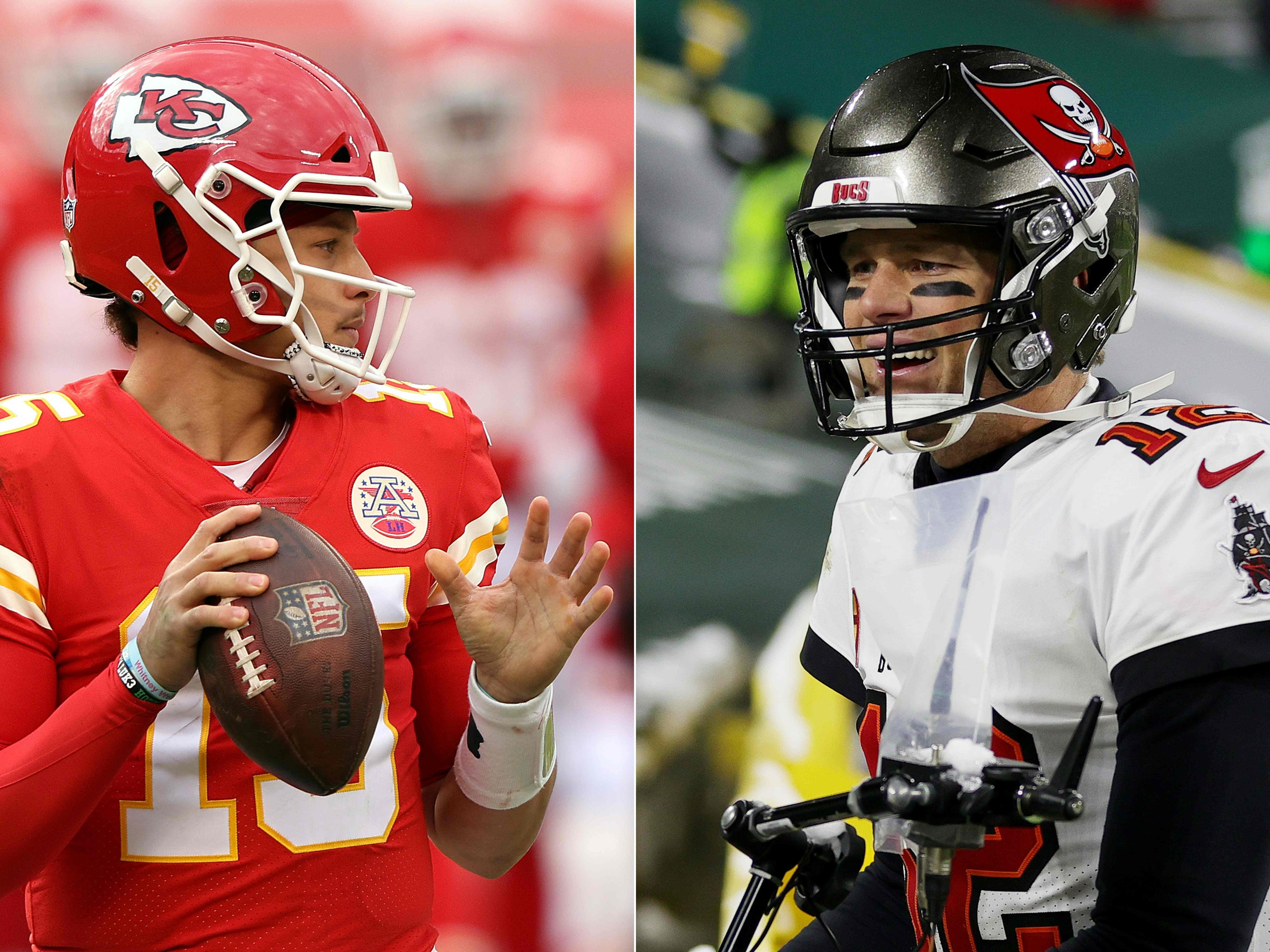 Patrick Mahomes trifft im Super Bowl LV auf Tom Brady.