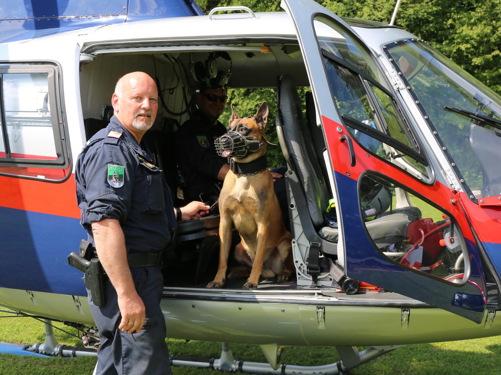 Polizeihund Odin half, Einbrecher zu stellen. Polizeihund Odin half, Einbrecher zu stellen.