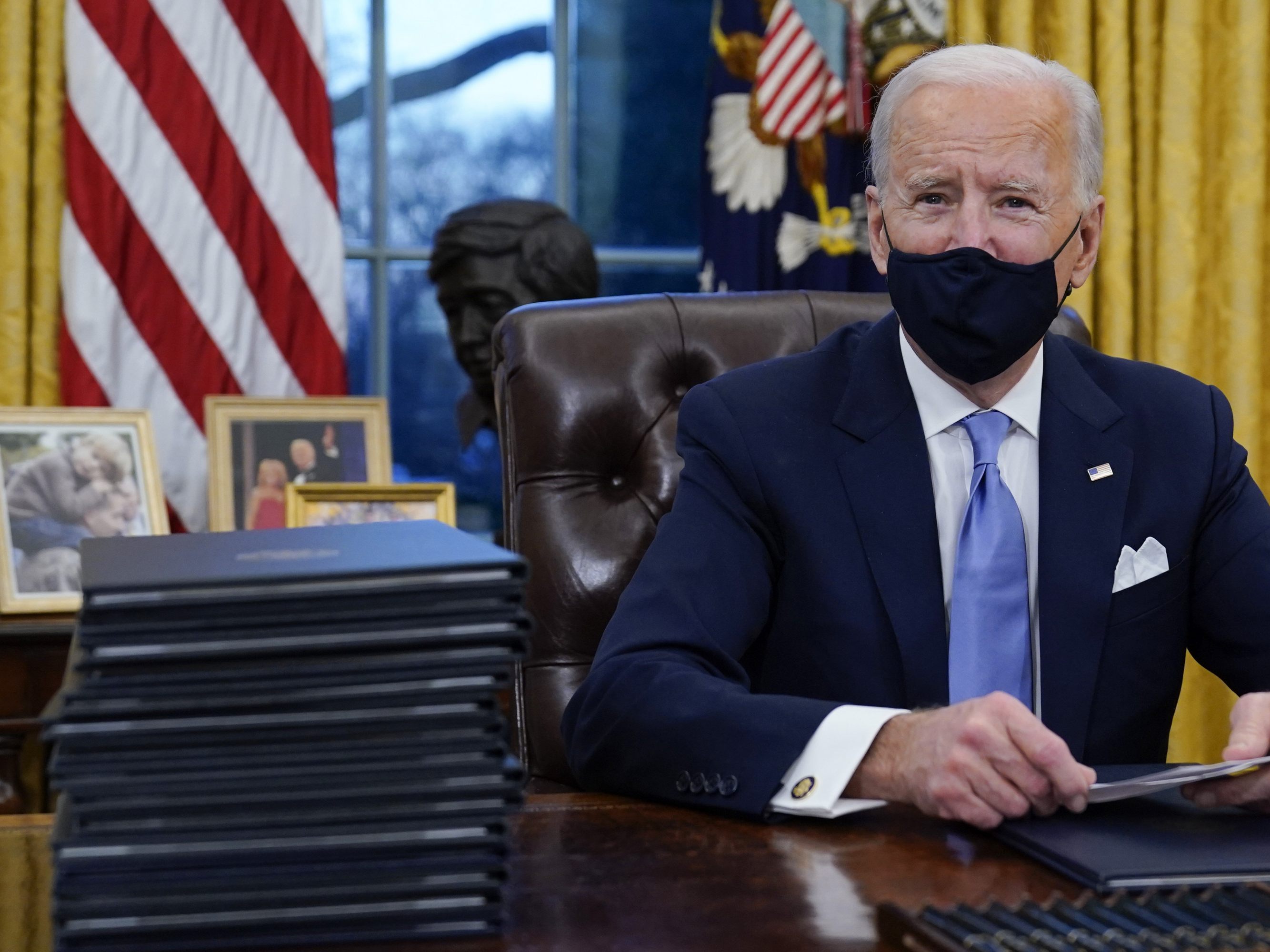 Joe Biden hat bereits am Mittwoch mit der Arbeit begonnen.
