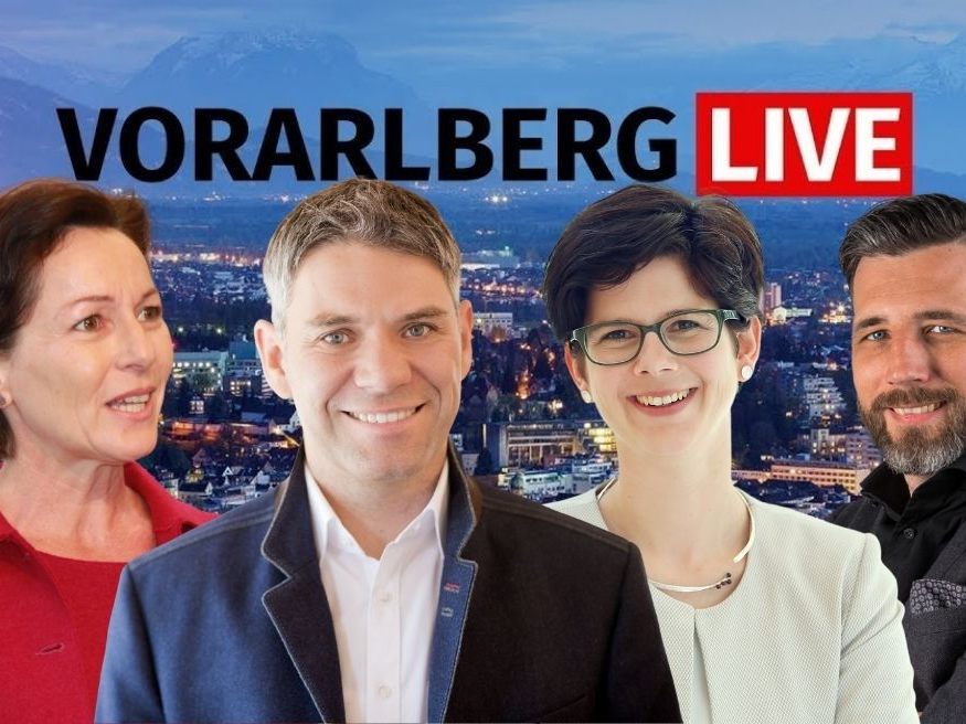 Martina Rüscher, René Madlener und Lea Putz-Erath bei "Vorarlberg Live".