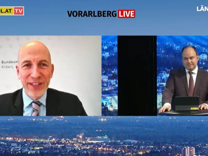 Arbeitsminister Martin Kocher zu Gast in "Vorarlberg live". Arbeitsminister Martin Kocher zu Gast in "Vorarlberg live".