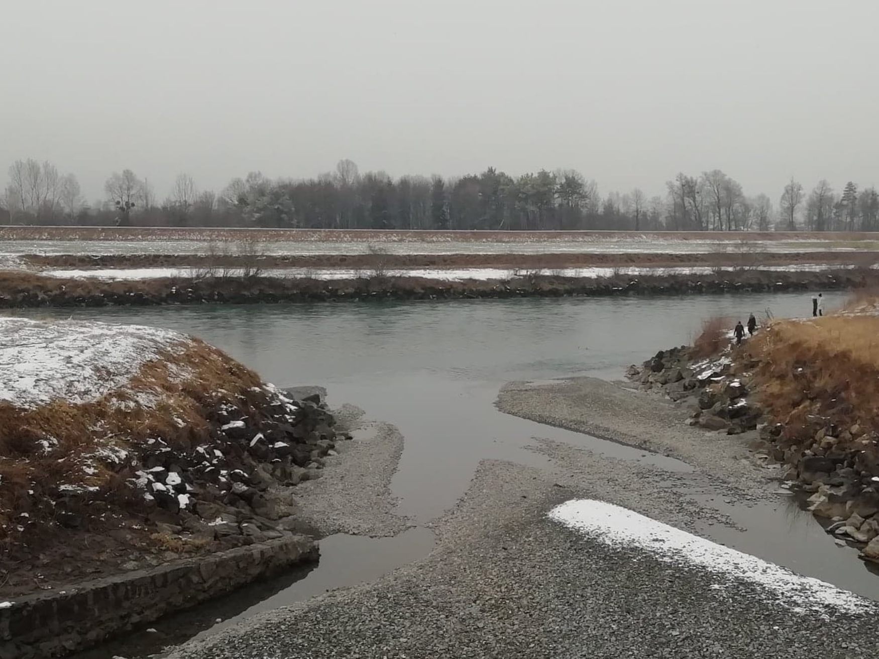 Im Bereich der Rheinmündung werden Ablagerungen abgebaggert Im Bereich der Rheinmündung werden Ablagerungen abgebaggert