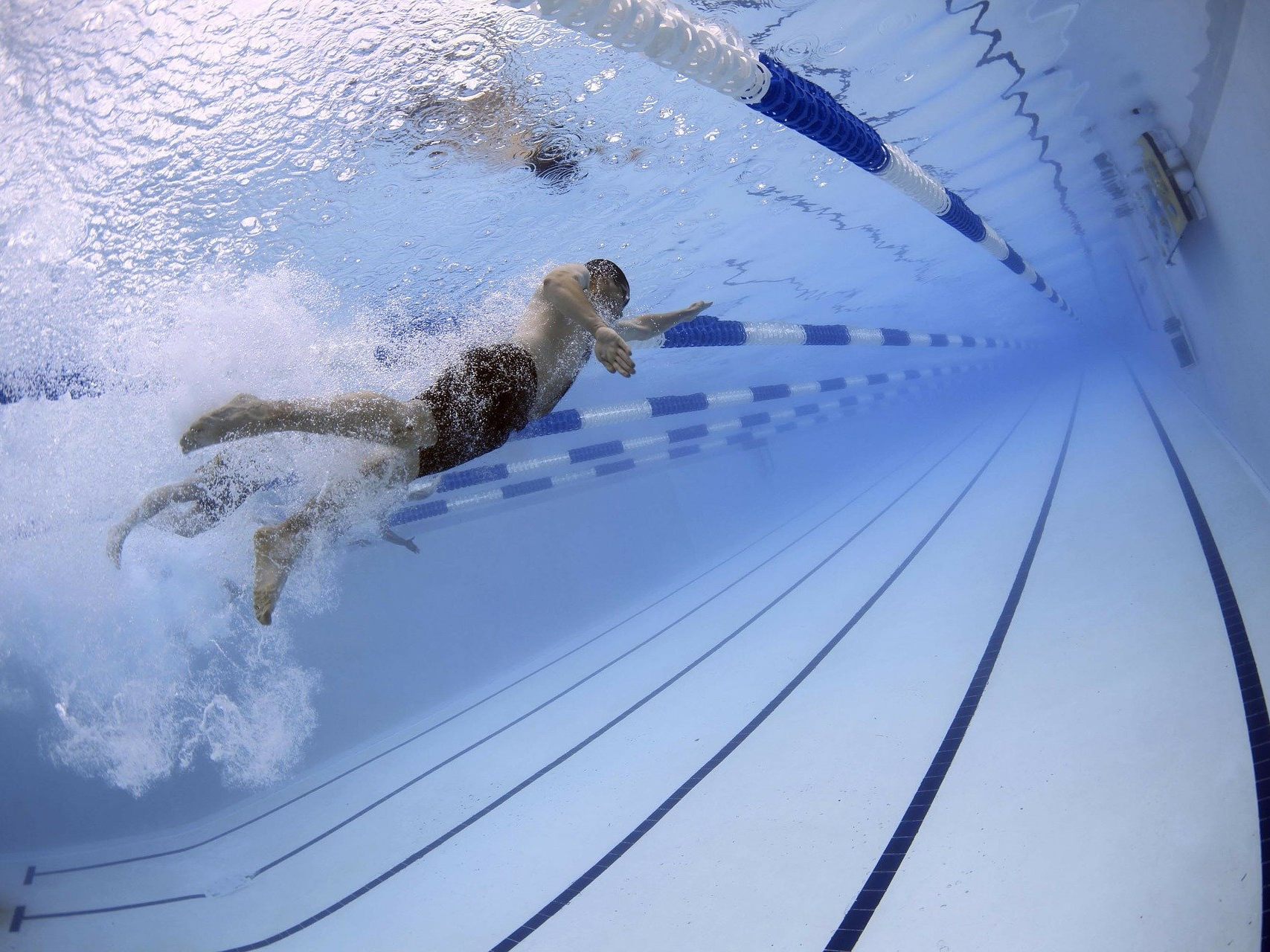 Schwimmprofis dürfen wieder trainieren. Schwimmprofis dürfen wieder trainieren.