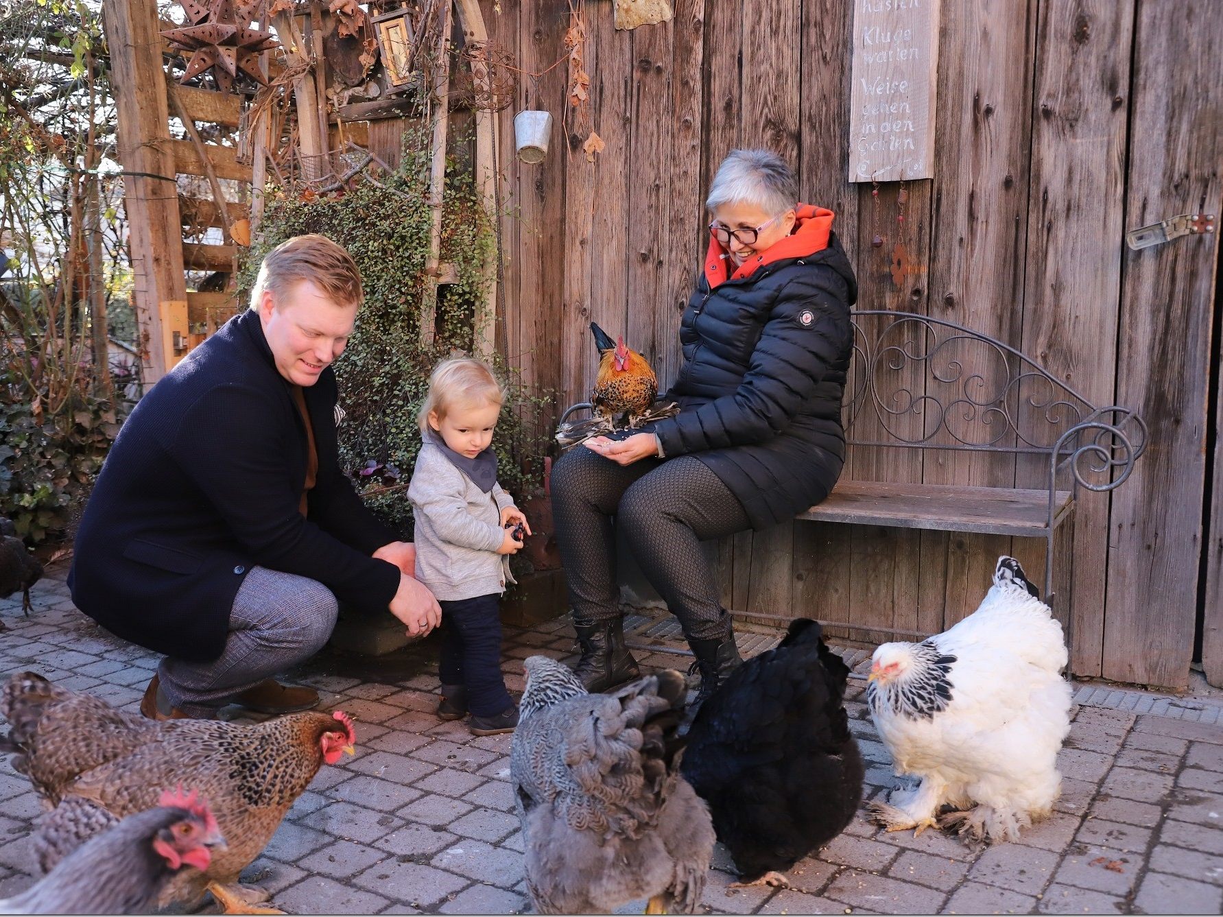 Ein wahres Paradies ist der Mohren Garten mit Hühner, Enten und Hasen