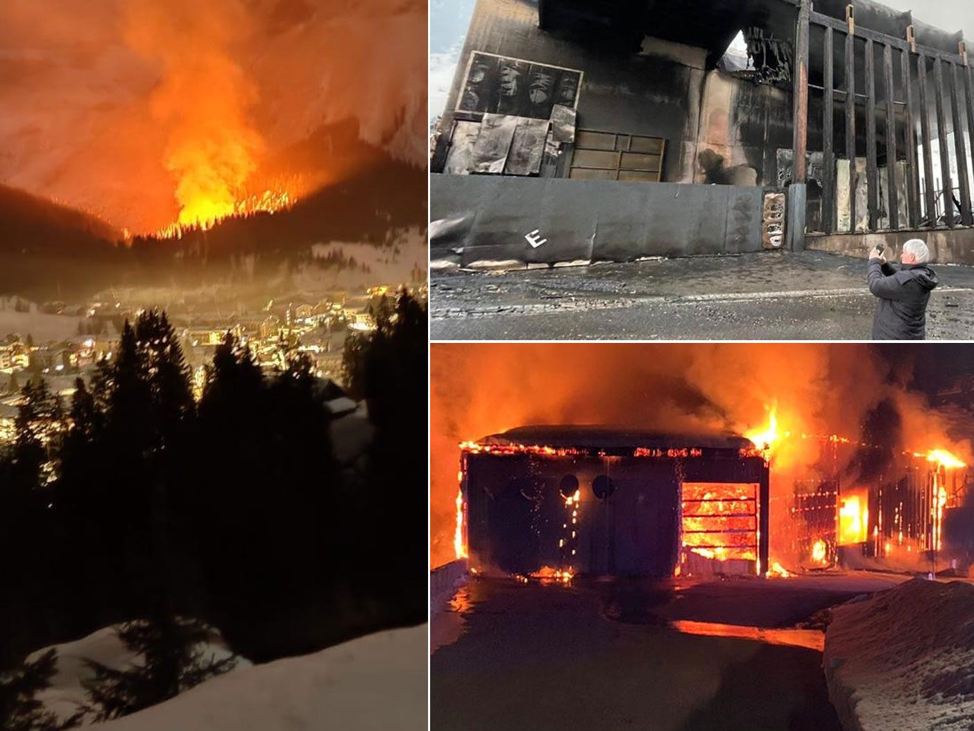 Lecher Biomasse-Heizwerk im Vollbrand.