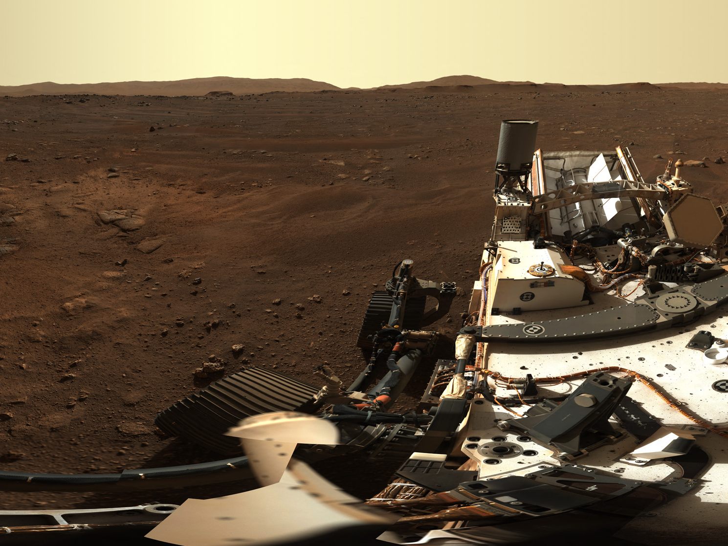 Sonde Perseverance machte beeindruckende Mars-Aufnahme. Sonde Perseverance machte beeindruckende Mars-Aufnahme.