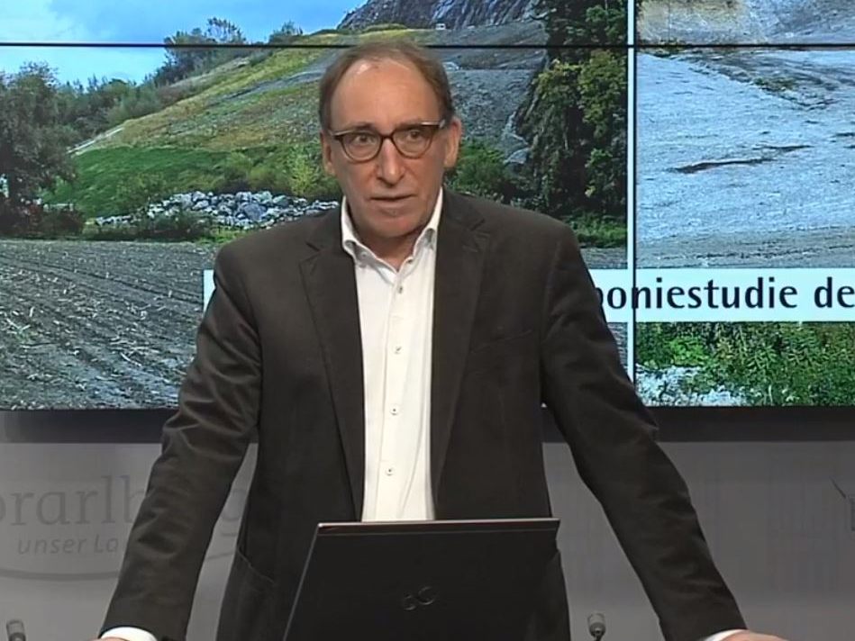 LR Johannes Rauch bei der heutigen Pressekonferenz.
