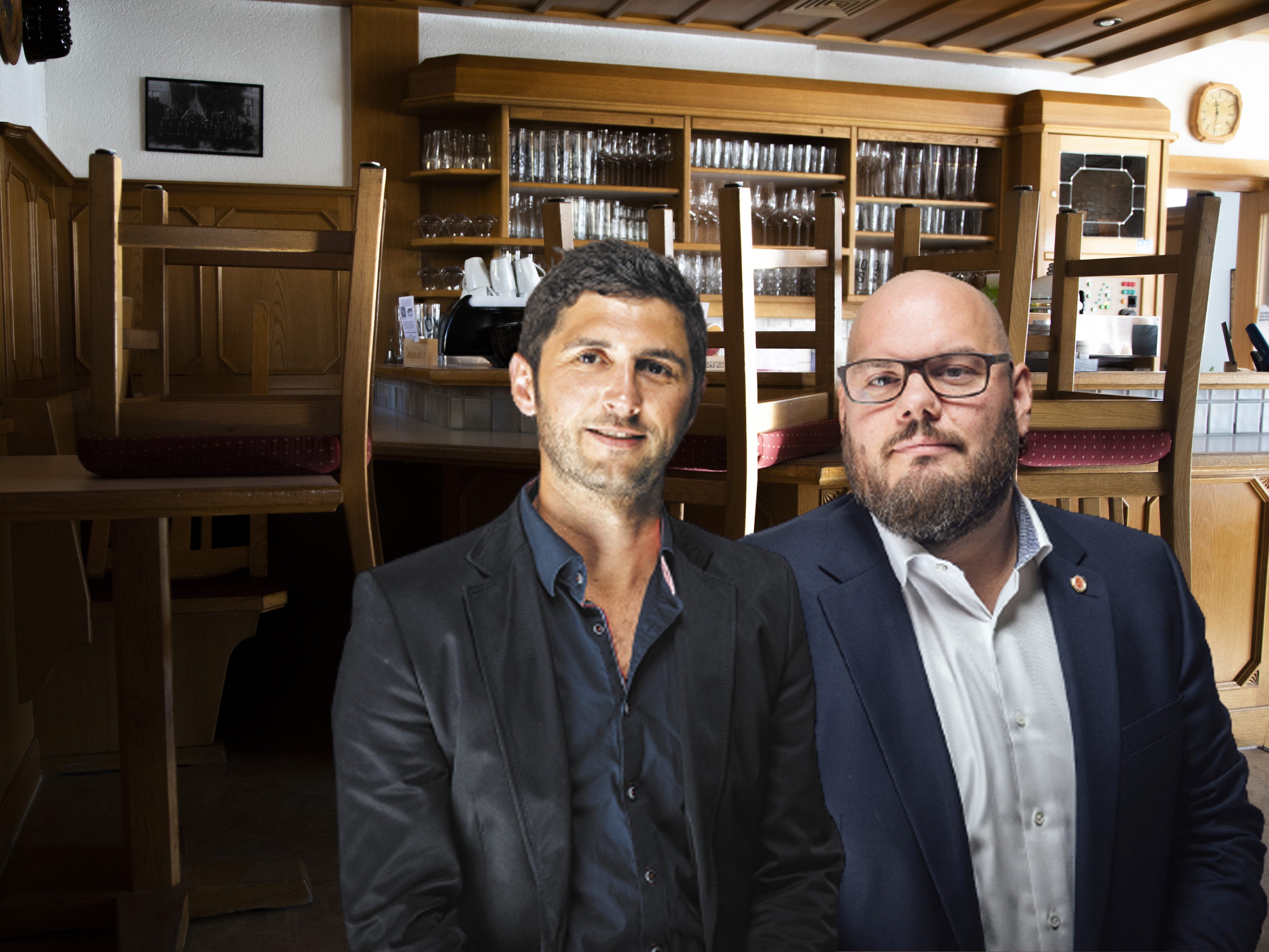 Stefan Köb und Mike P. Pansi fordern die Öffnung der Gastronomie.