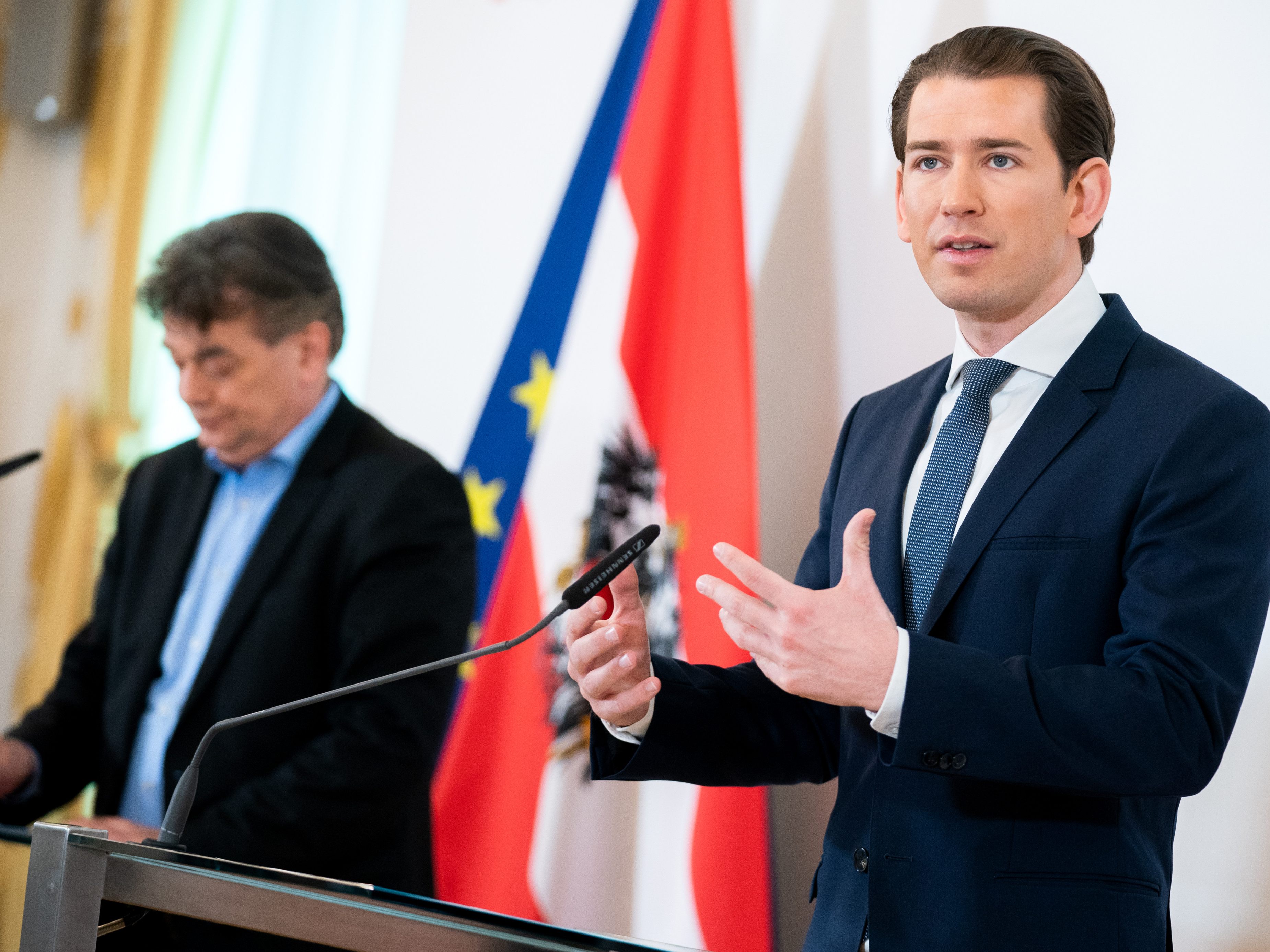 Pressekonferenz nach dem Ministerrat.