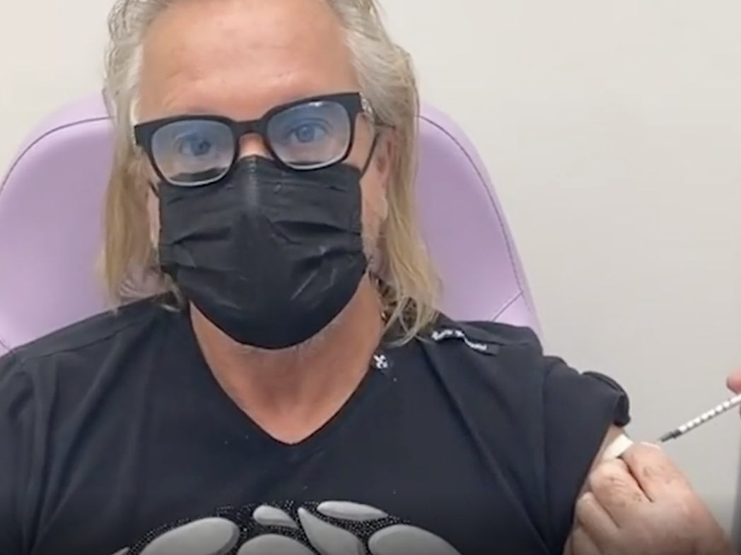 Robert Geiss bei der Impfung in Monaco.