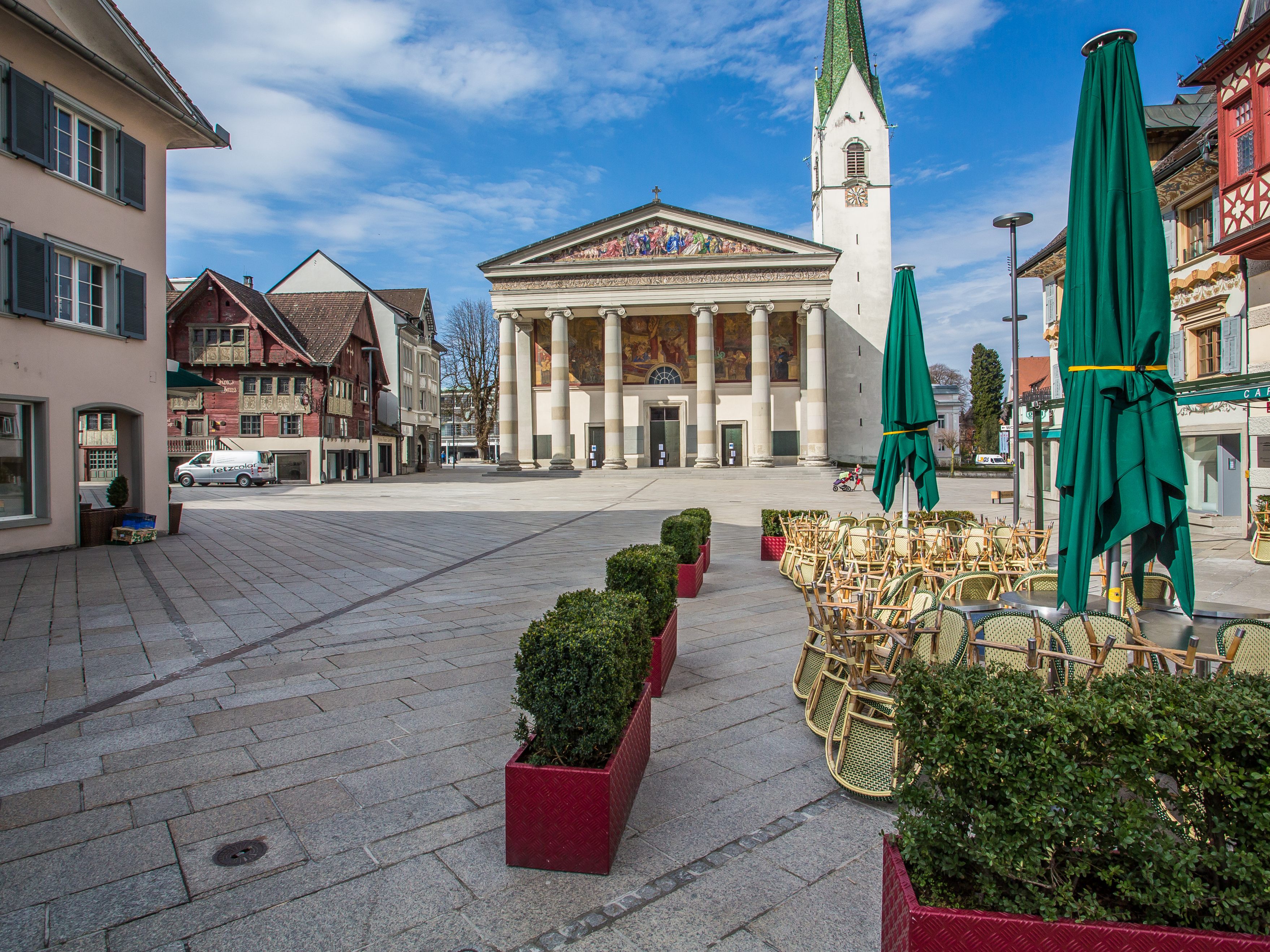 Menschenleere Plätze im März 2020.