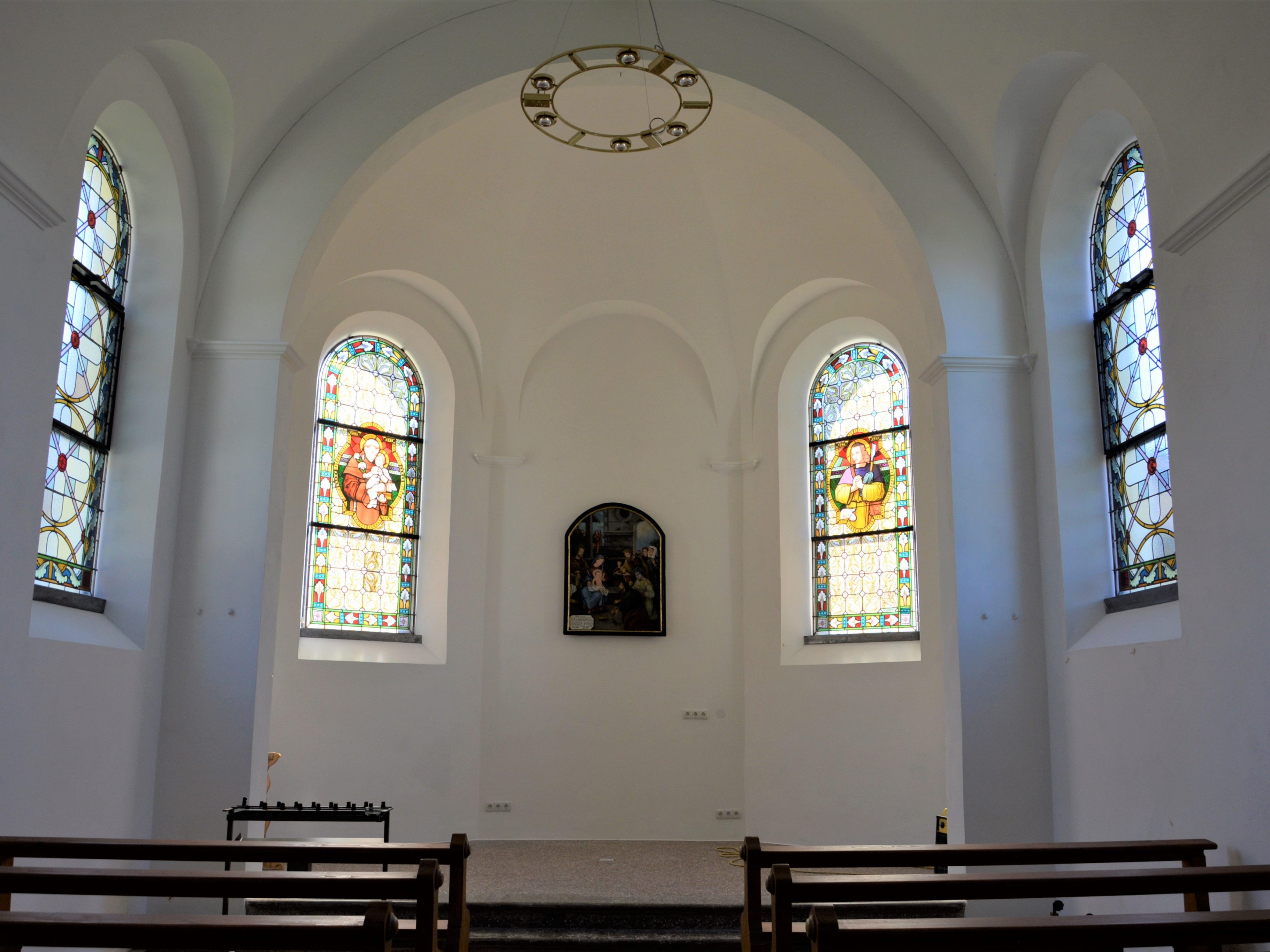 Die Kapelle Vorderachmühle zeigt sich nun auch innen in neuem Glanz und steht kurz vor Fertigstellung.